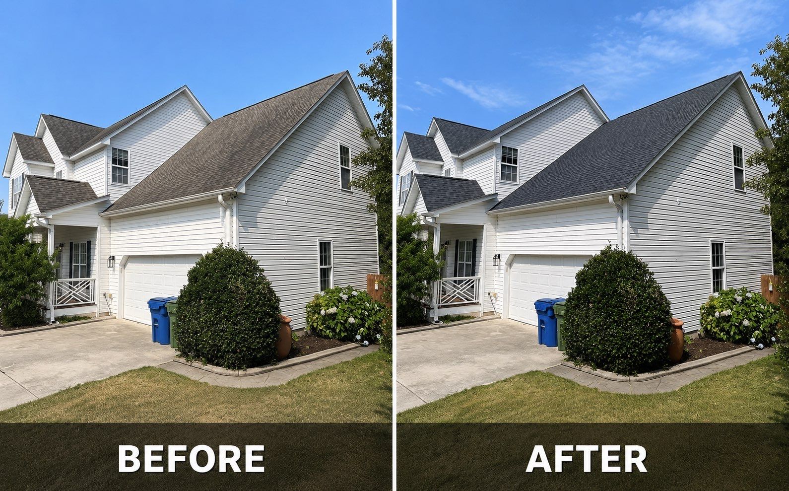 Sneads Ferry FORTIFIED Roof Replacement with CertainTeed Landmark PRO Moire Black by RGR Construction and Roofing, LLC