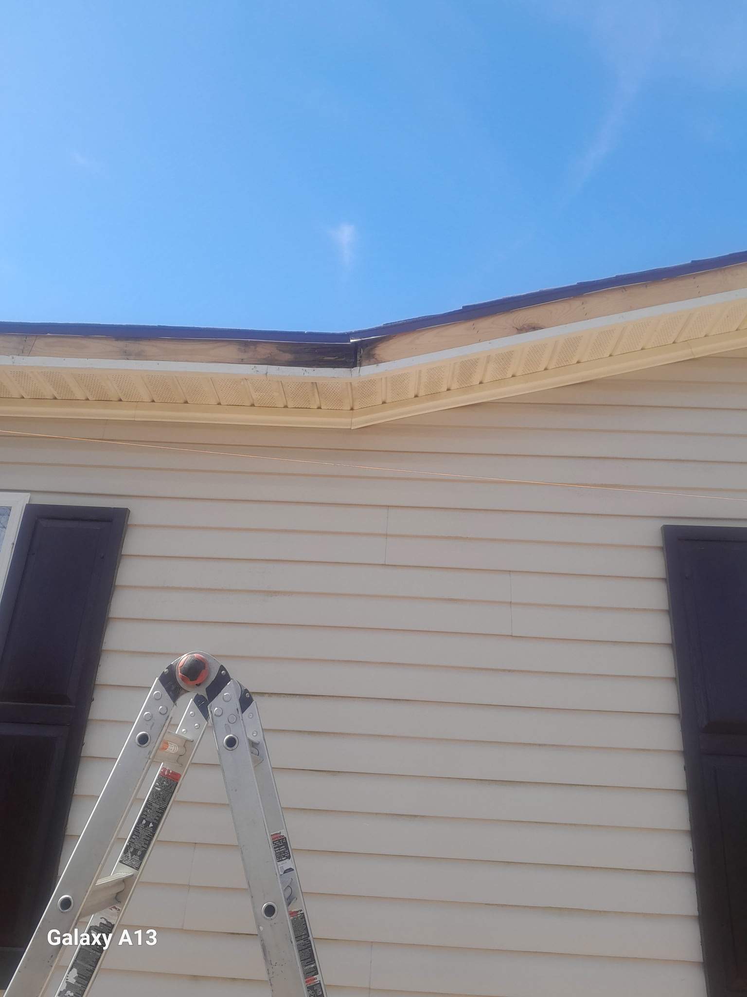 Installed LP smart fascia & painted white. by In & Out Construction & Remodeling, LLC