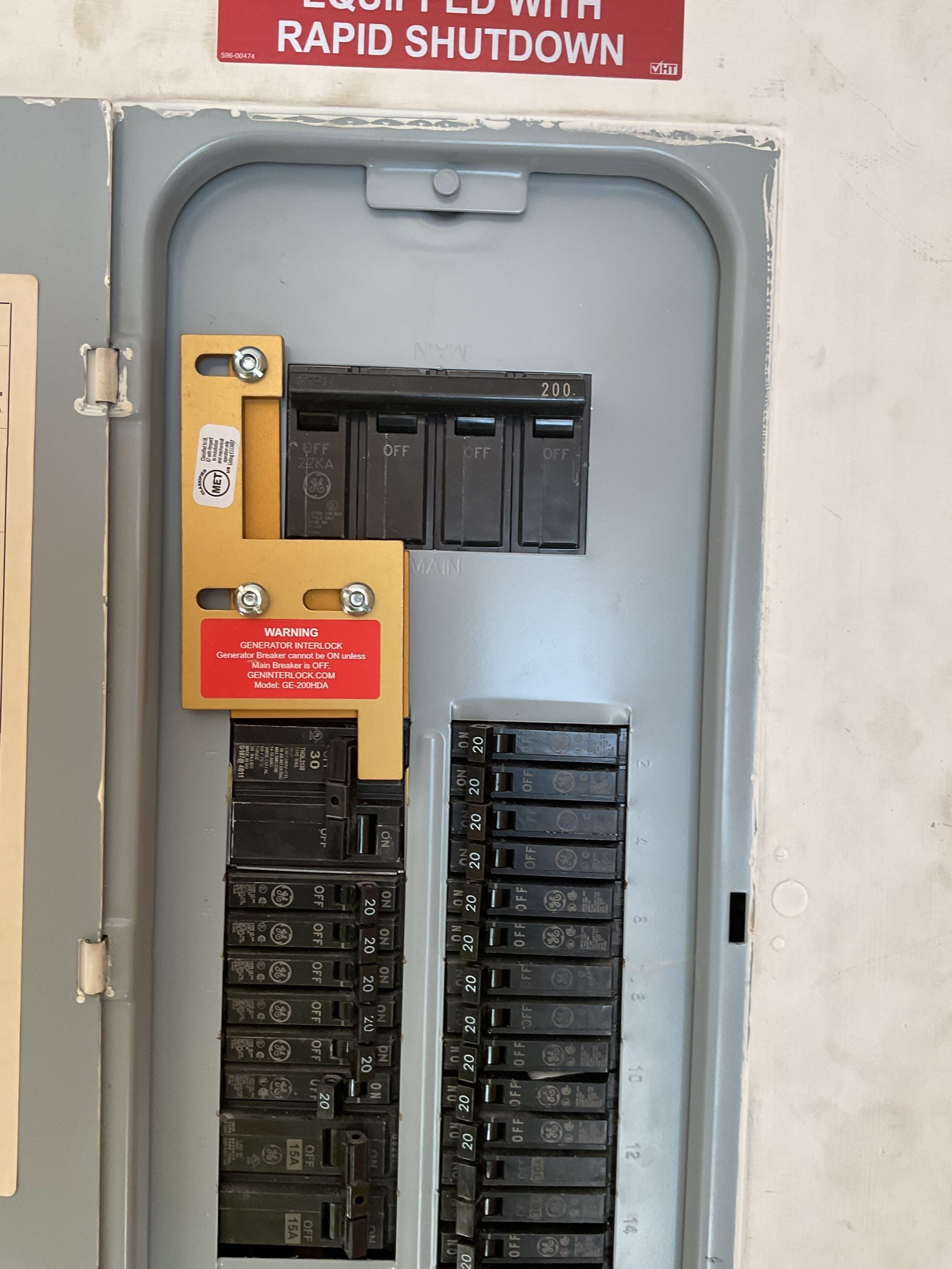 Electrical Service Upgrade: Meter + Generator Interlock Installed by ZAM Electric