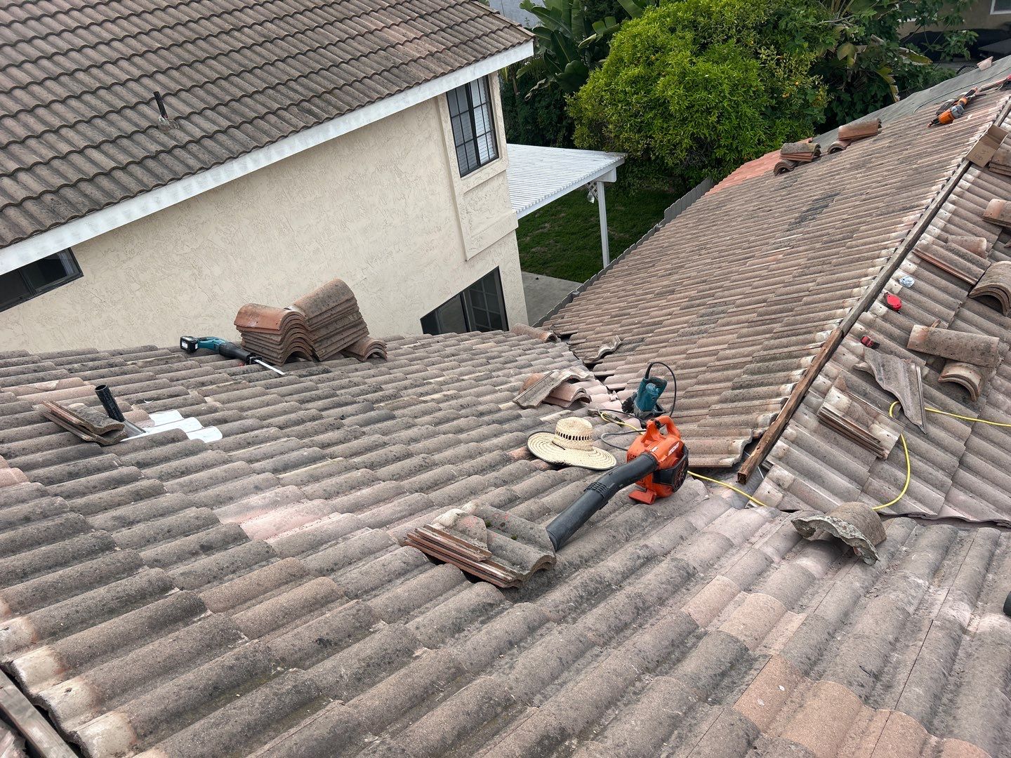 Comprehensive Concrete Tile Roof Replacement and Structural Wood Repair in Chula Vista by Reliable Roofing San Diego Inc.