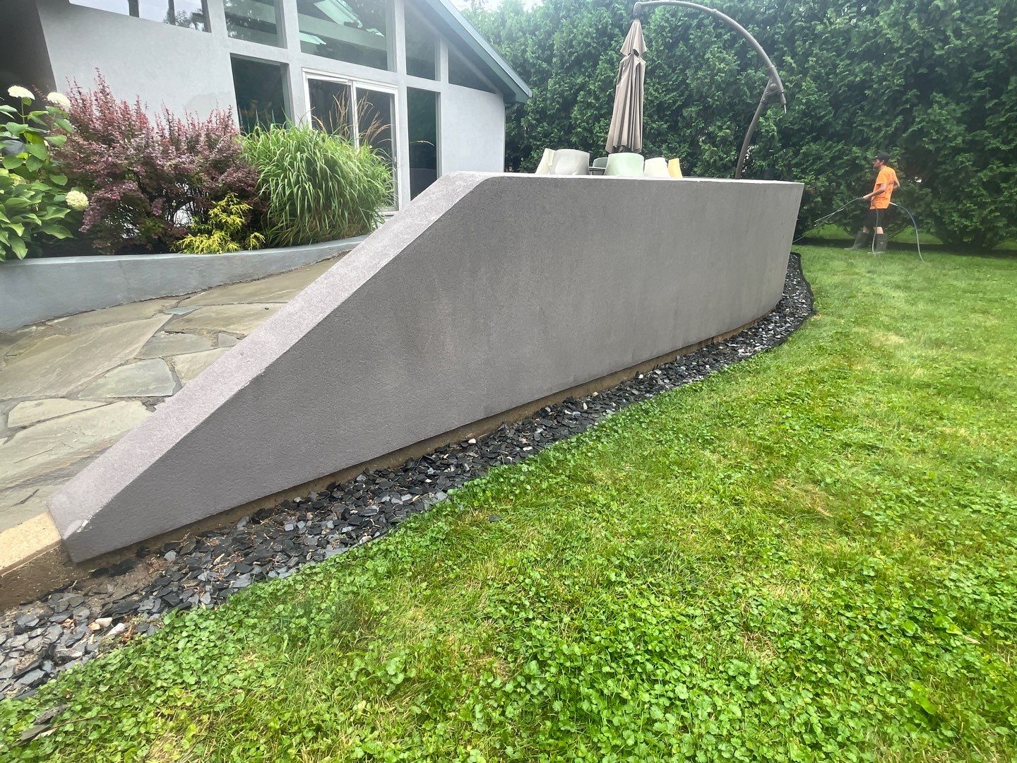roof washing using Algaecide, soft wash soap by Northern Power Washing LLC.