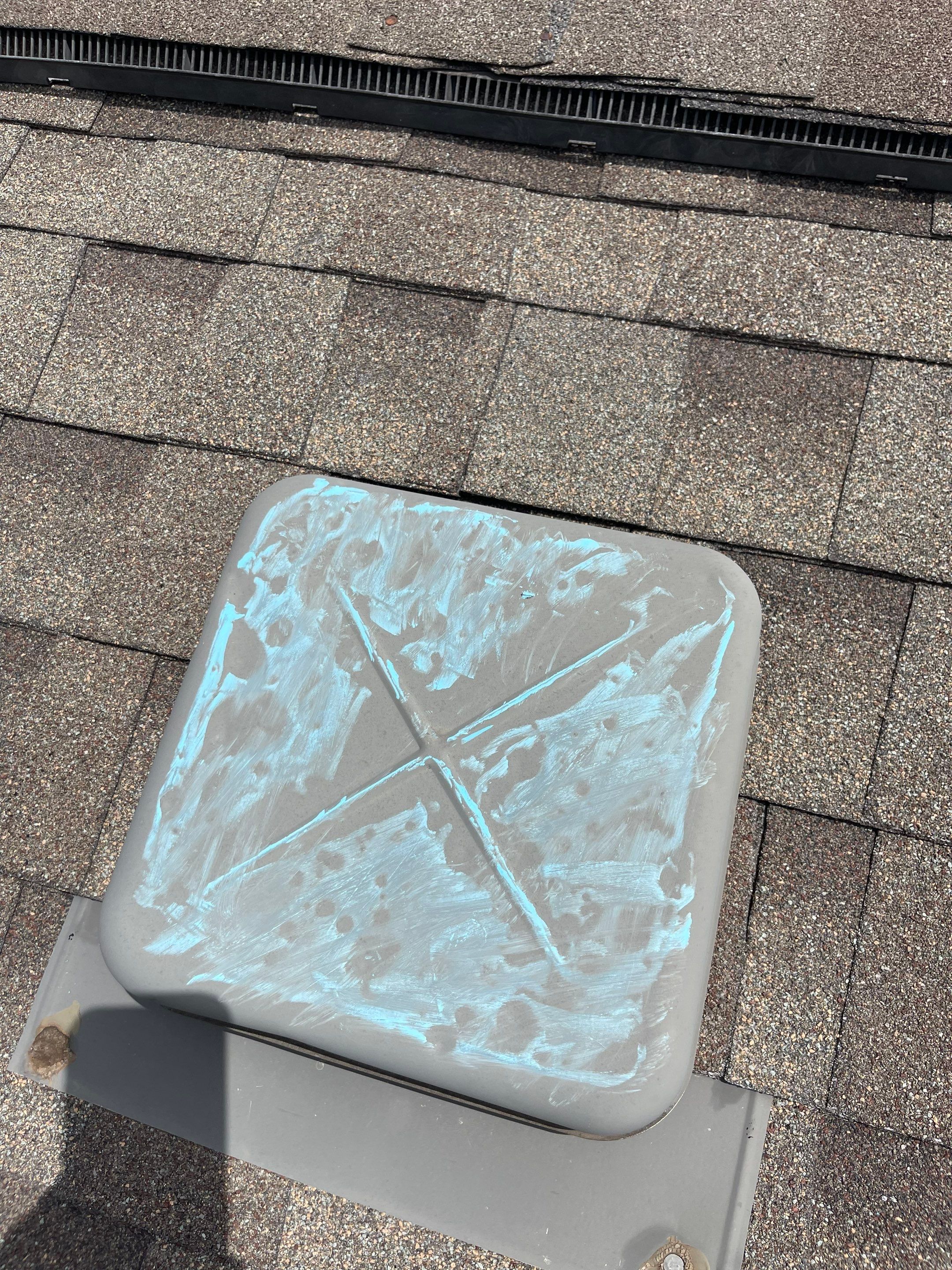 Hail Damage on a Roofing System by Icon Roofing And Construction 
