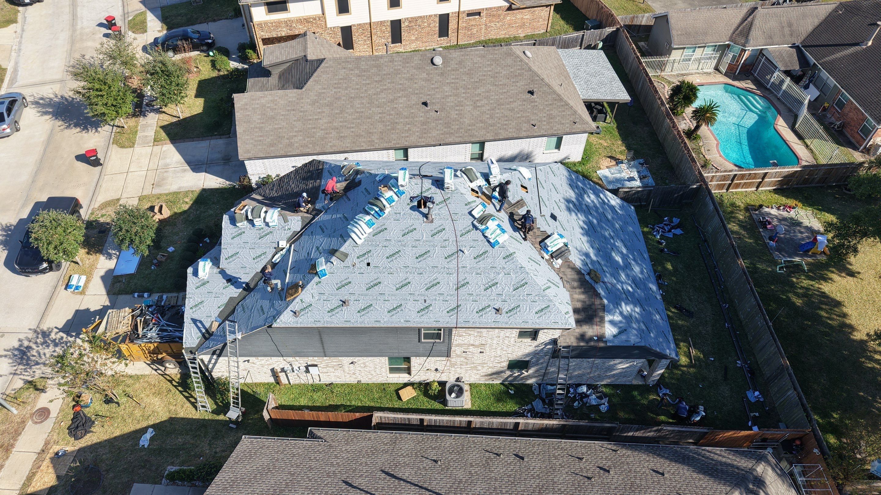 Roof Replacement Project in Houston by Roofing Technologies Unlimited