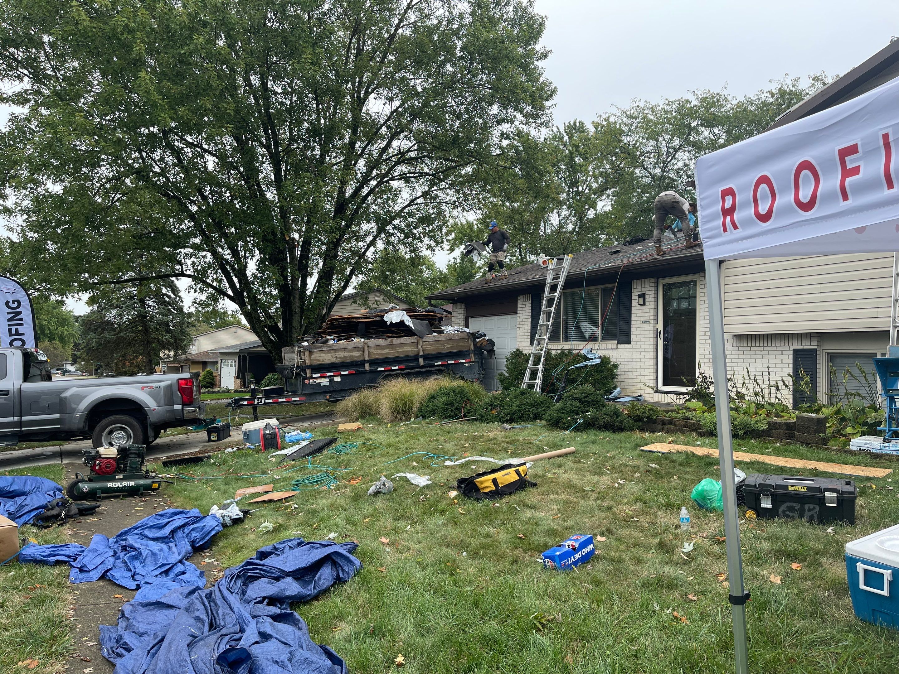 Residential Roofing Installation using IKO dimensional shingles by SOS Home Ohio 