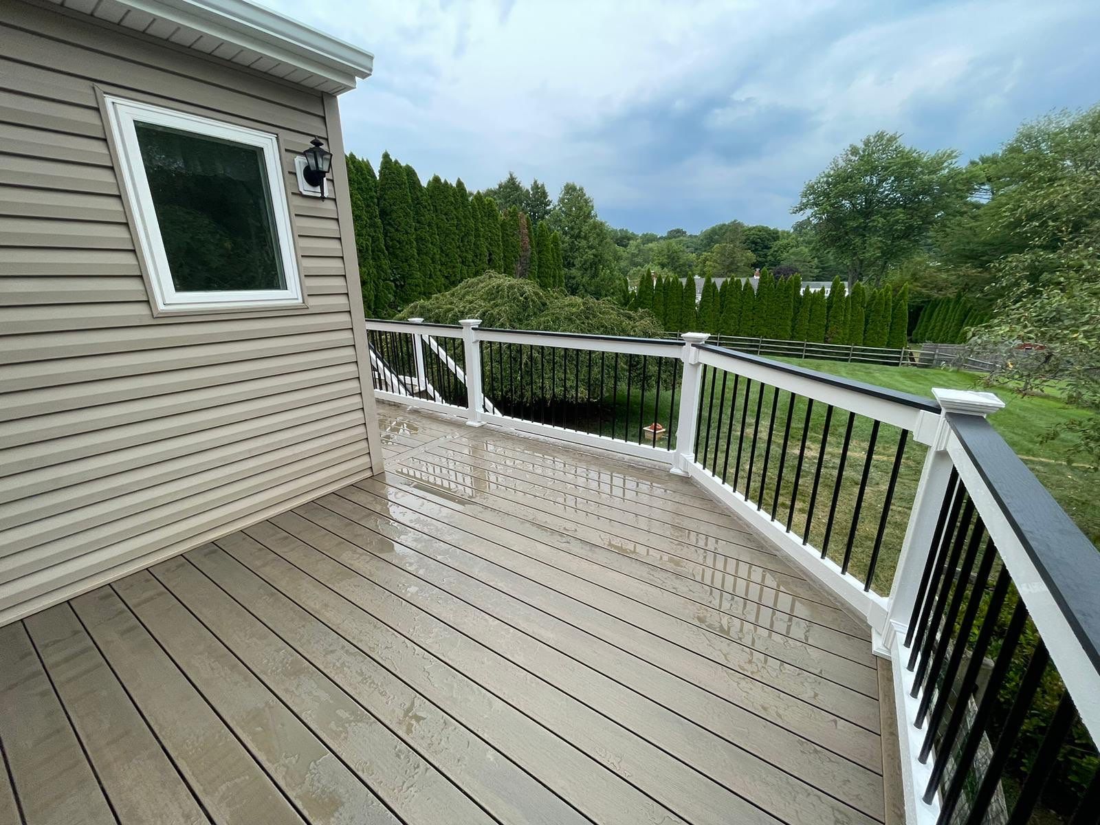 Deck Resurface using Deckorators Vista decking - color Dunnewood by deck guardian
