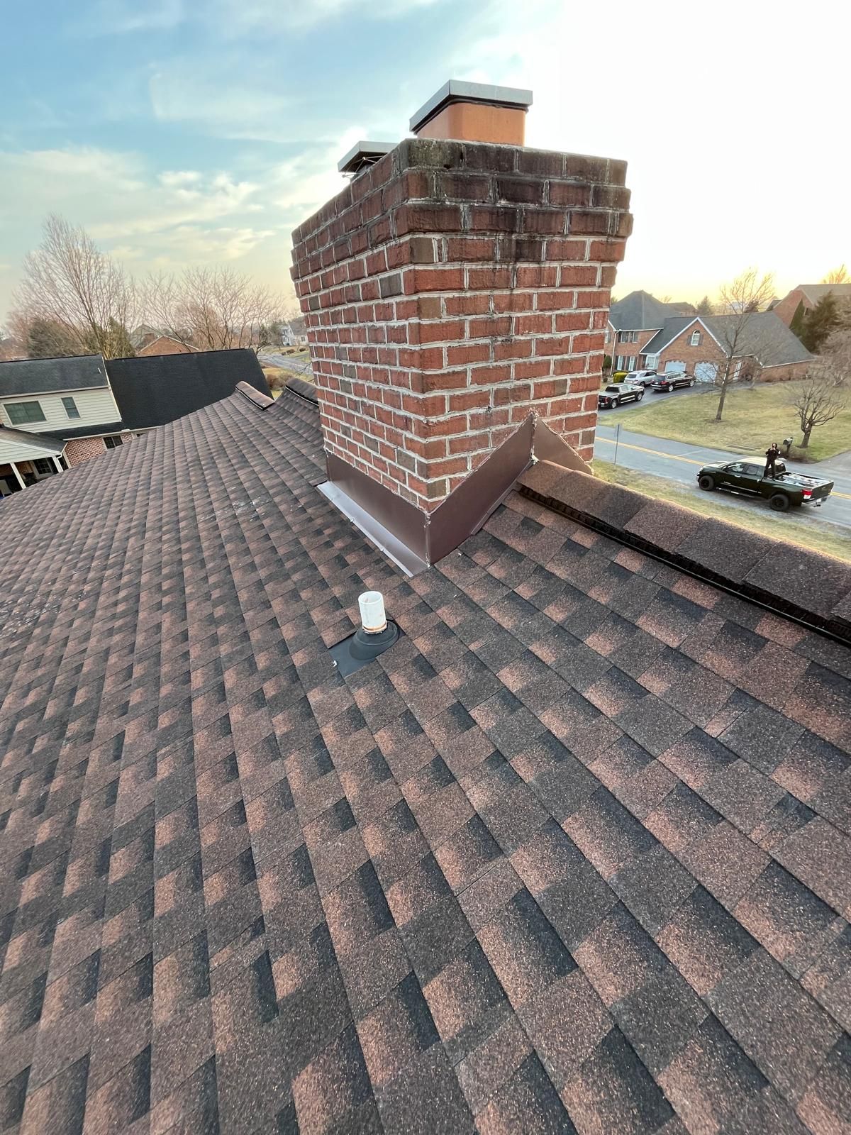Roof Installation using Gaf Hdz Architectural Shingle - Hickory by Teflon Roofing