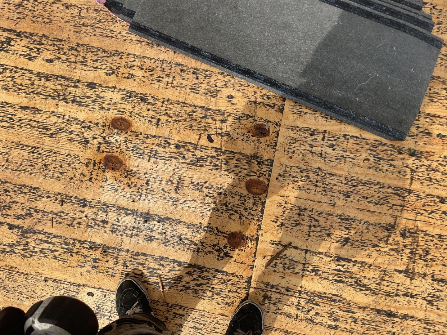 Residential Roofing Installation using Owens Corning Duration Slatestone Gray by A Plus Exterior