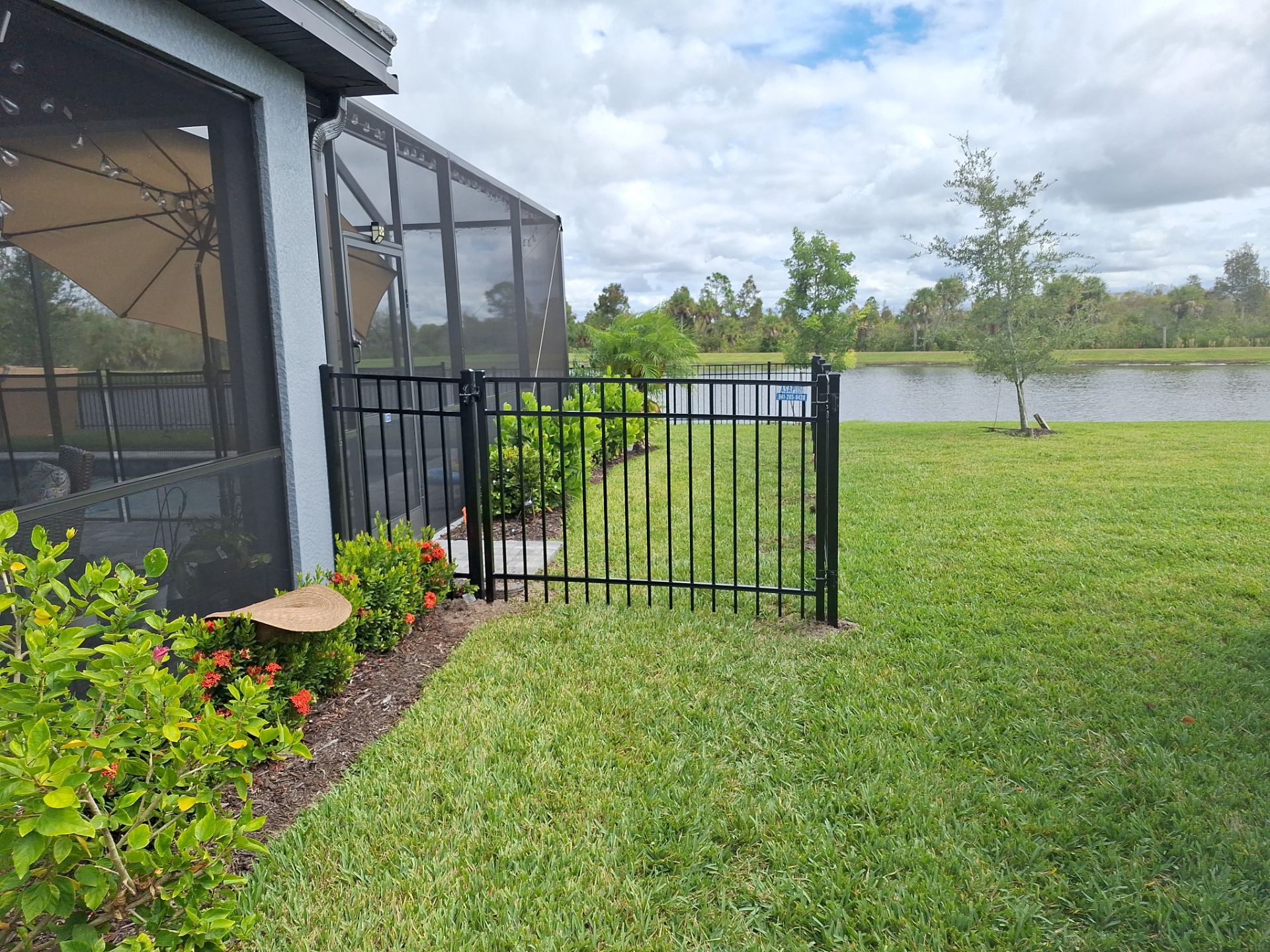 Venice Florida Black Aluminum Fence Installation by Asap fence and gates, LLC