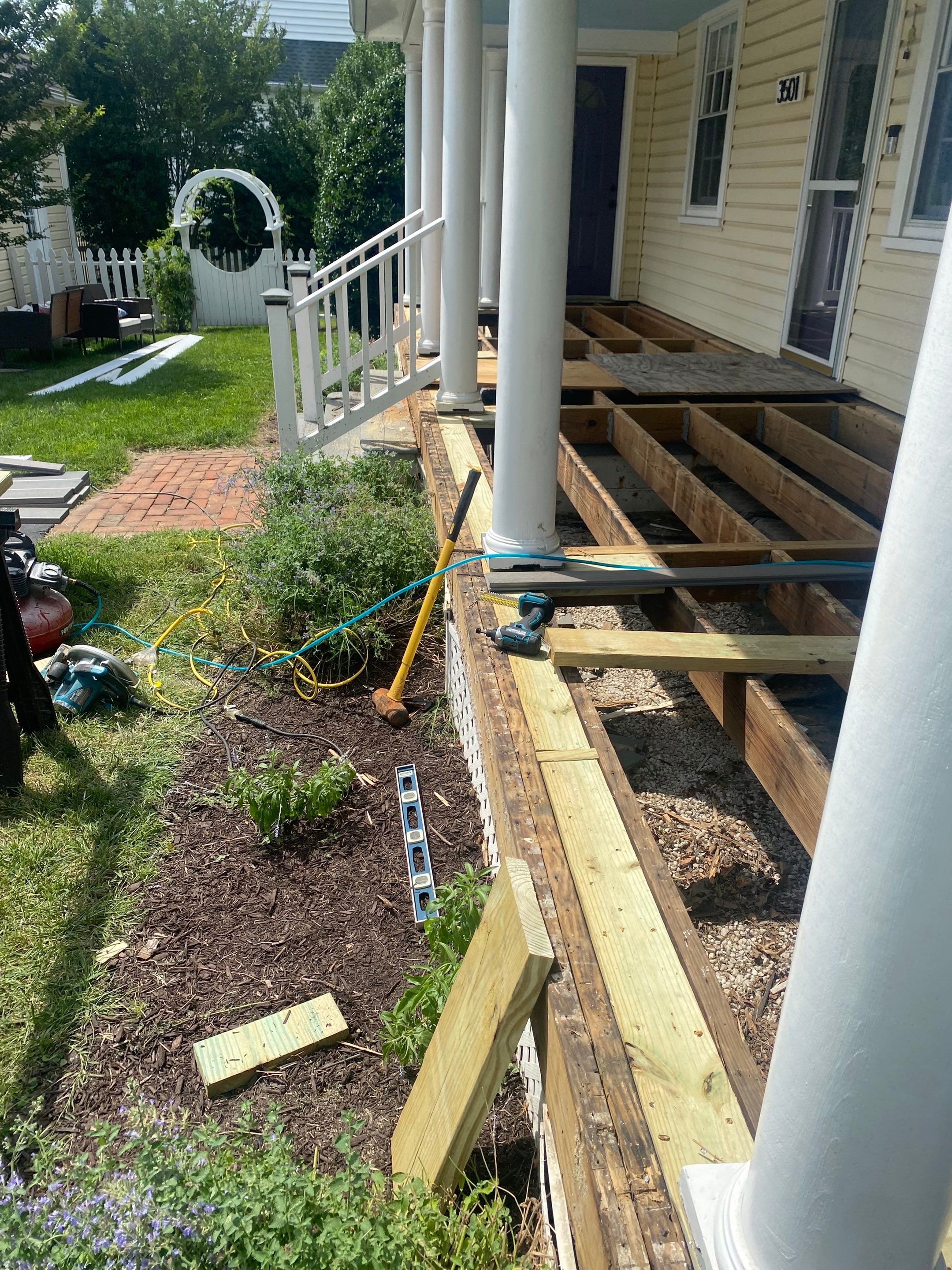 Front Porch Transformation using Timbertech Decking by The Smet Companies, LLC