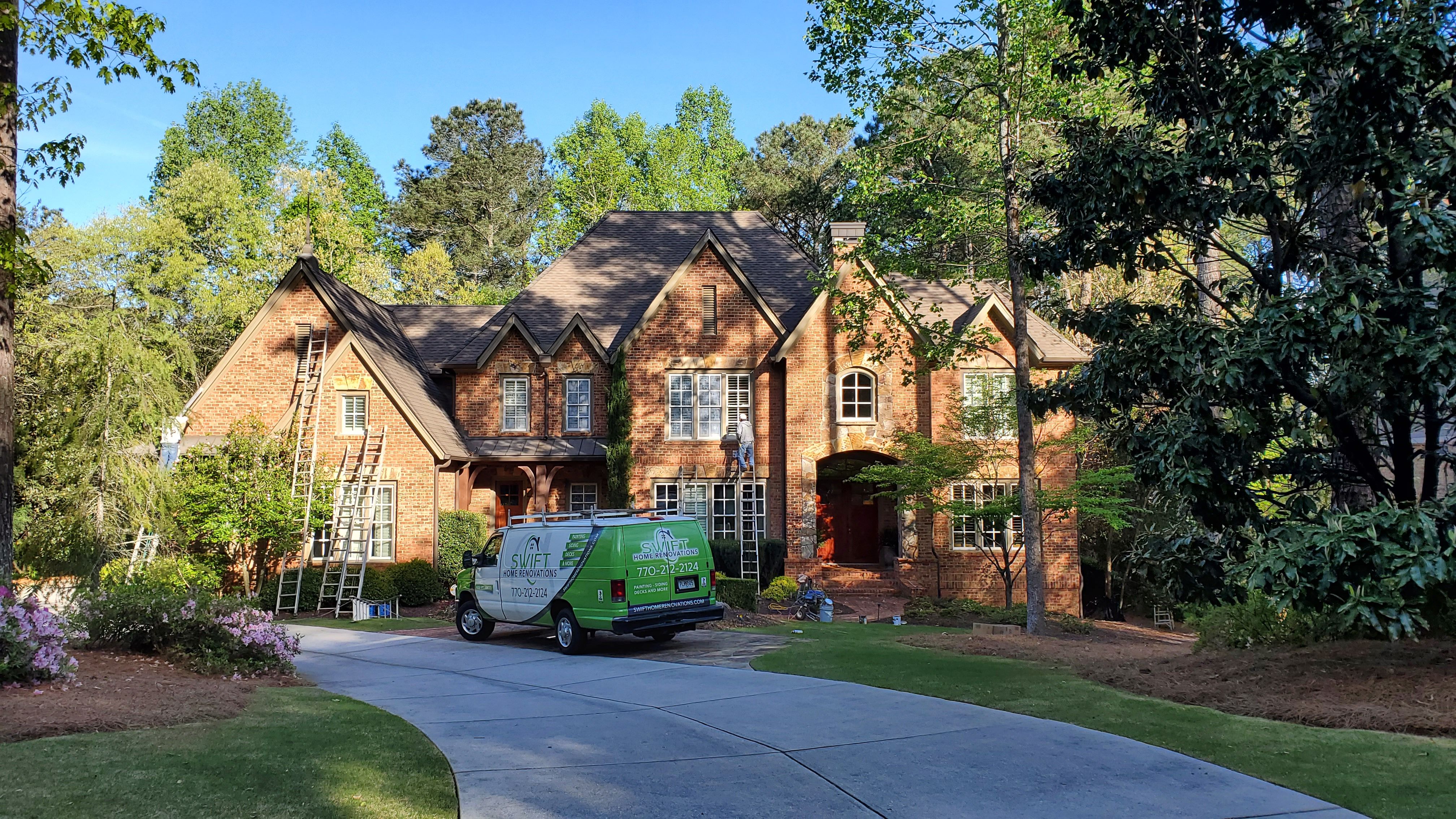 Suwanee Exterior Painting and Multi-Pane Window Replacement Project by Swift Home Renovations 