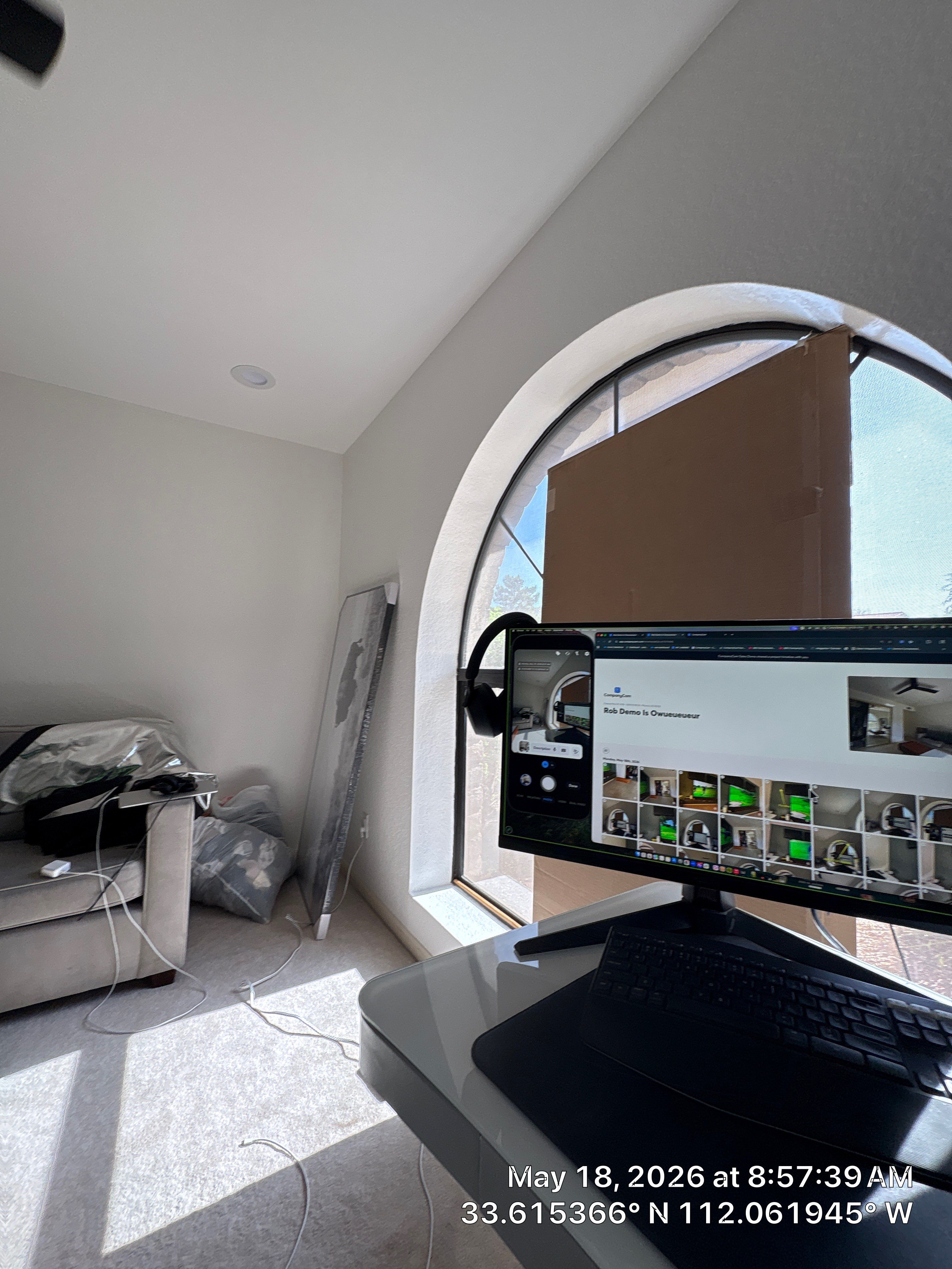 Modern Ceiling Fan and Media Wall Installation in Phoenix by CompanyCam Sales Demo