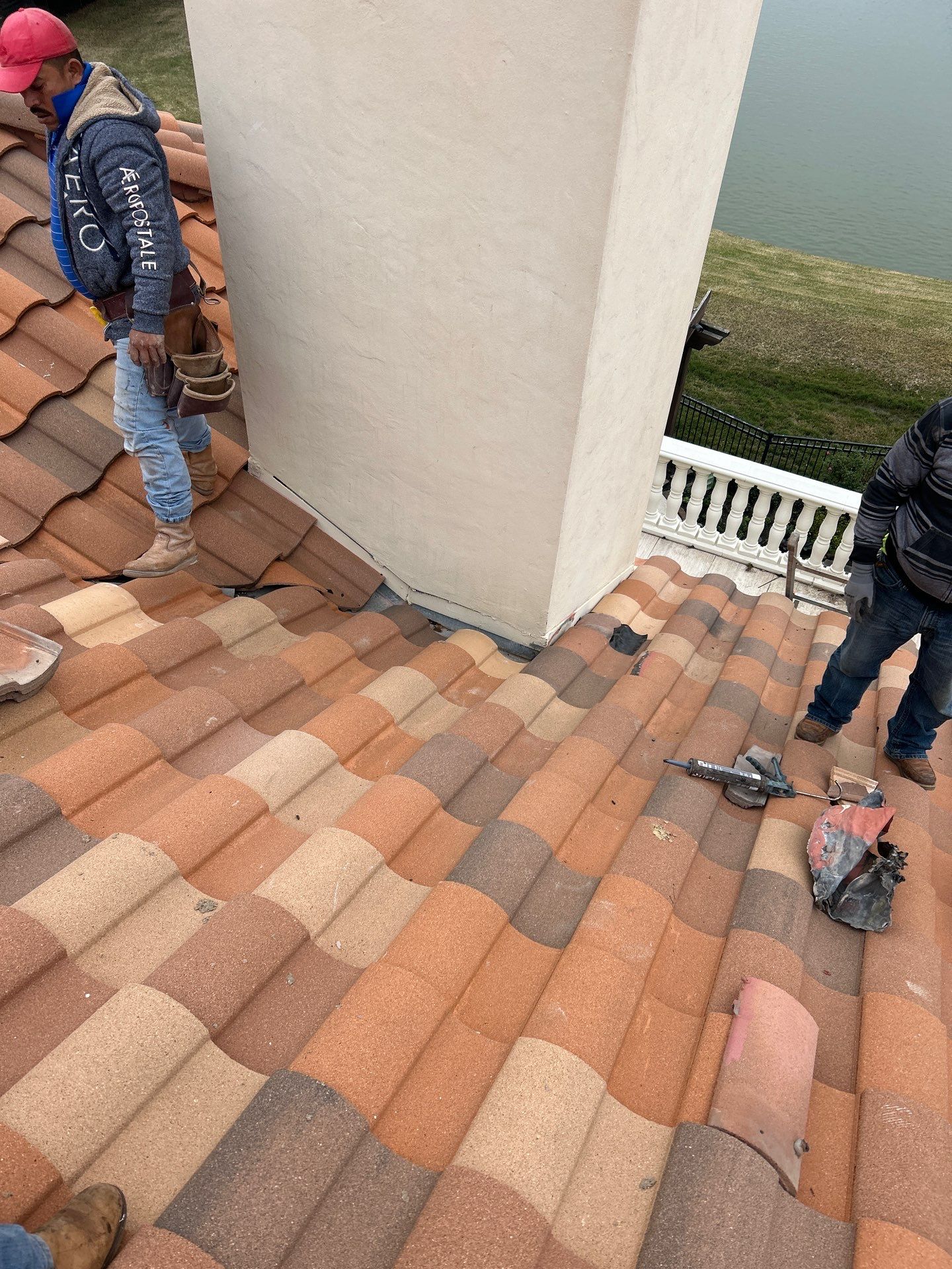 Residential Roofing Repair using tile by Roof Repair Company