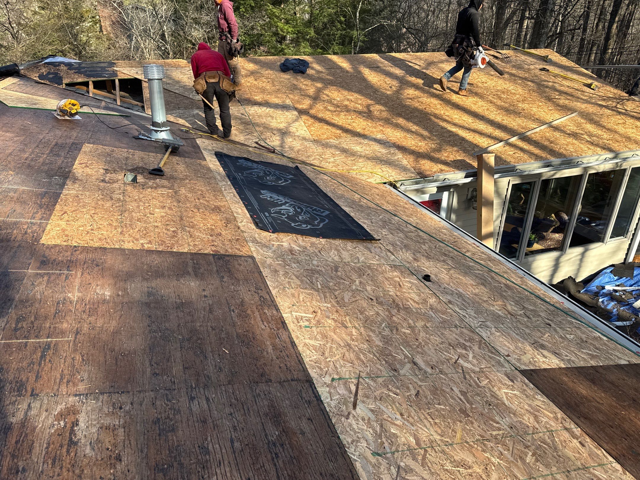 Residential Roofing Installation using Malarkey Vista AR Shingles (Black Oak) by Koontz Construction