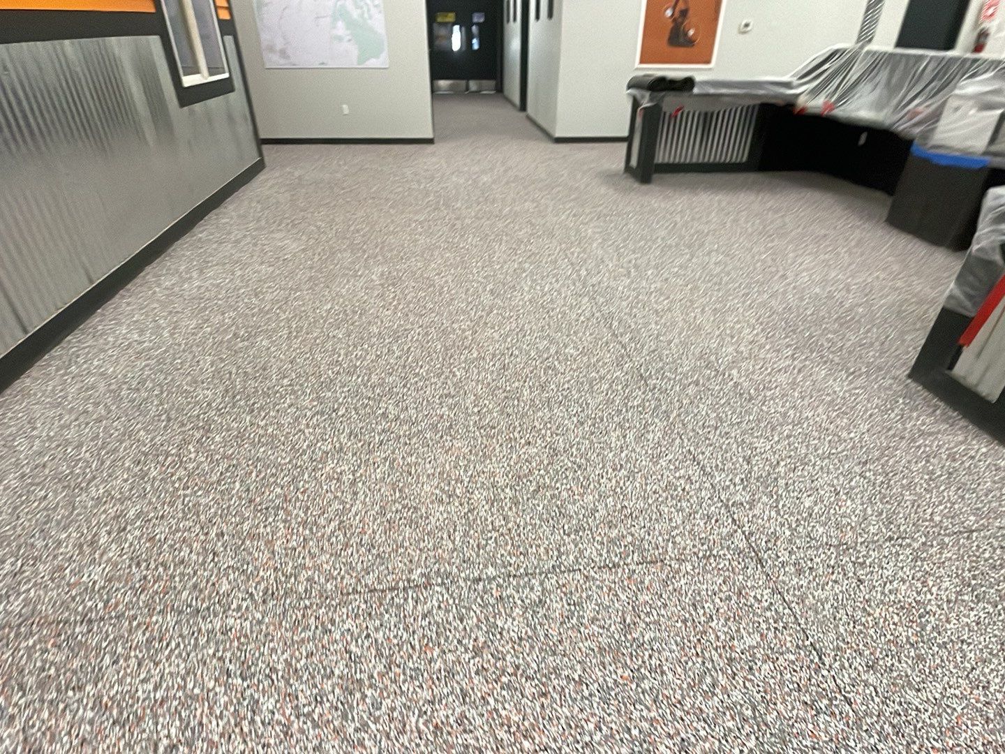 Equipment Share Commercial Floor Transformation using Smoke w/ 5% Orange by Croc Coatings, LLC