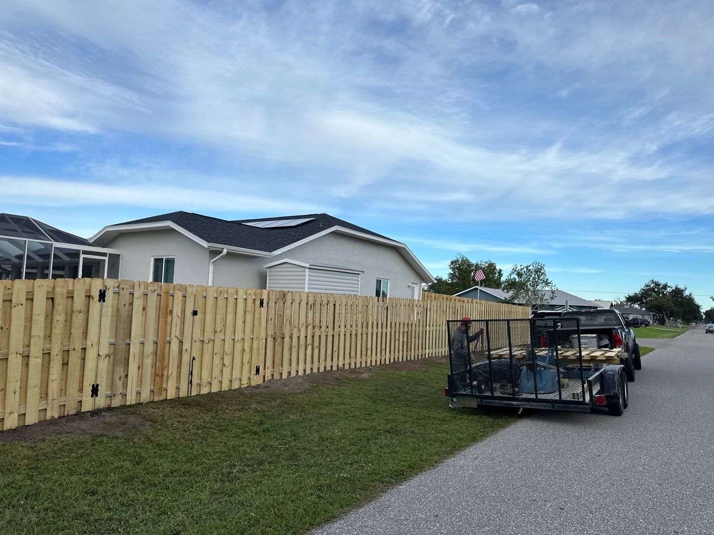 Wood Fence Installation using Wood Pressure Treated Fence  by Asap fence and gates, LLC