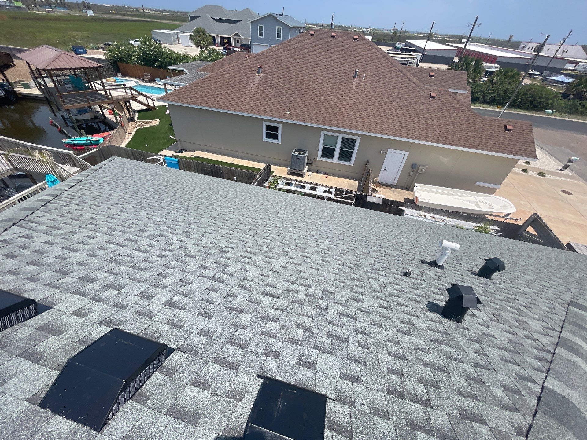 Residential Roofing Installation using GAF HDZ Slate by Lighthouse Roofing