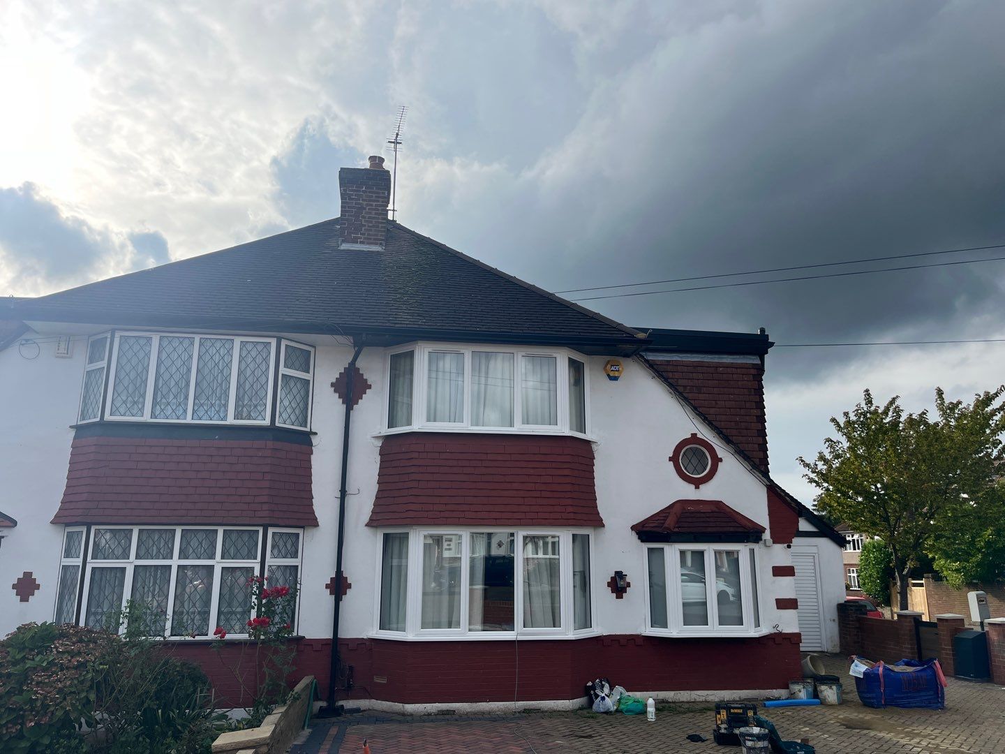 Roof and Driveway cleaning using Honda 15lpm Low Pressure Washing Machine by Ges Exterior Cleaning ltd