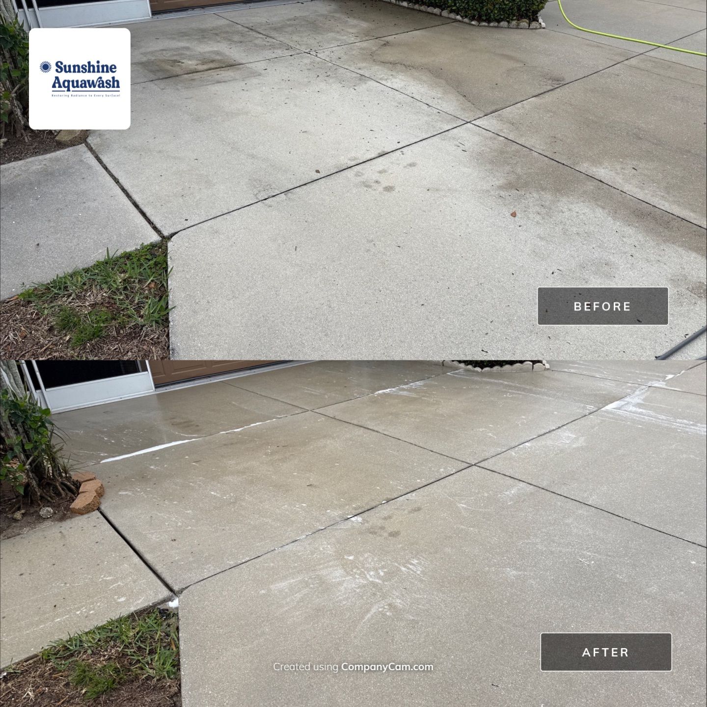 Concrete Driveway & Sidewalk Cleaning in Captain’s Court Condos – Palmetto, FL by Sunshine AquaWash
