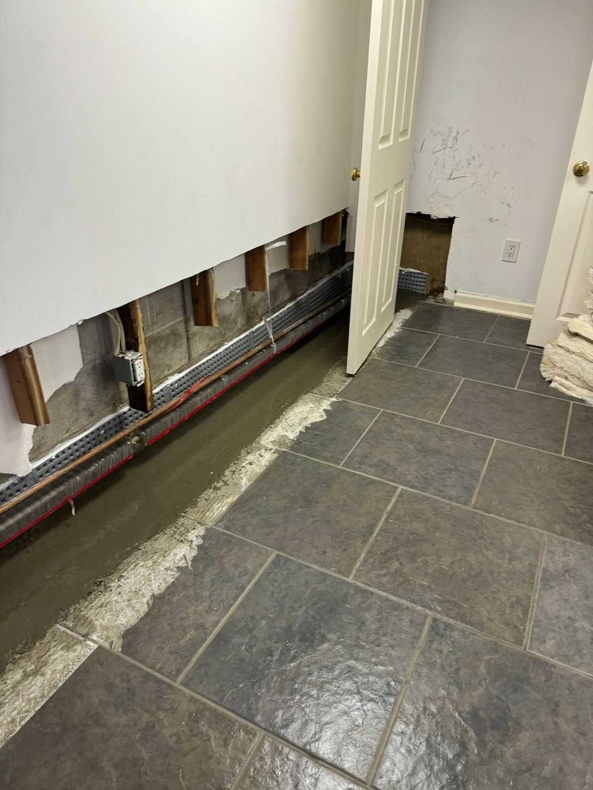 Interior French Drain Basking Ridge NJ by Pure Service Pro, LLC 