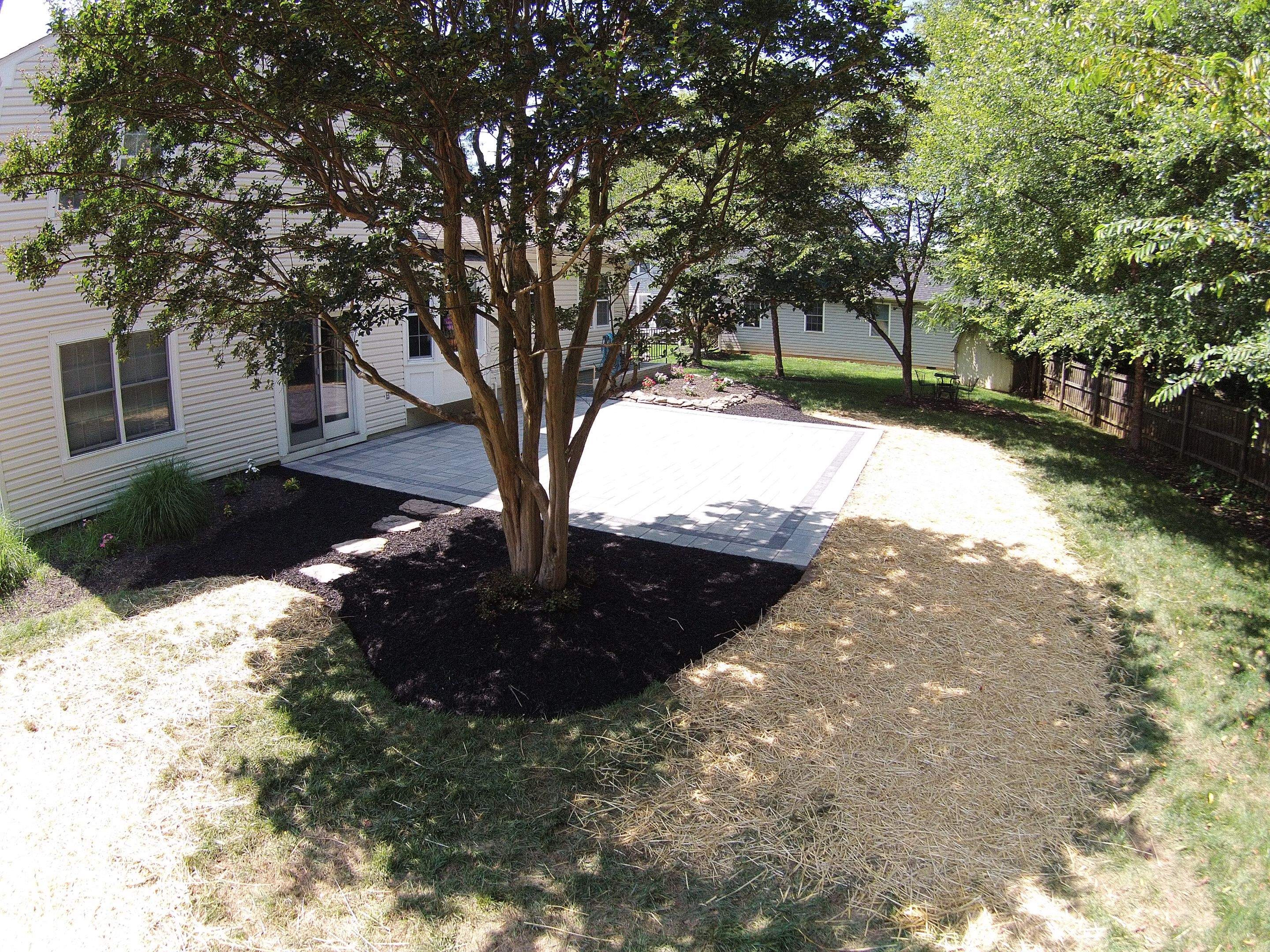 Backyard Transformation using Techo-Bloc Pavers by The Smet Companies, LLC
