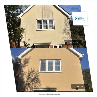 Stucco Render Cleaning and Restoration for Residential Home in Tadworth by Ges Exterior Cleaning ltd