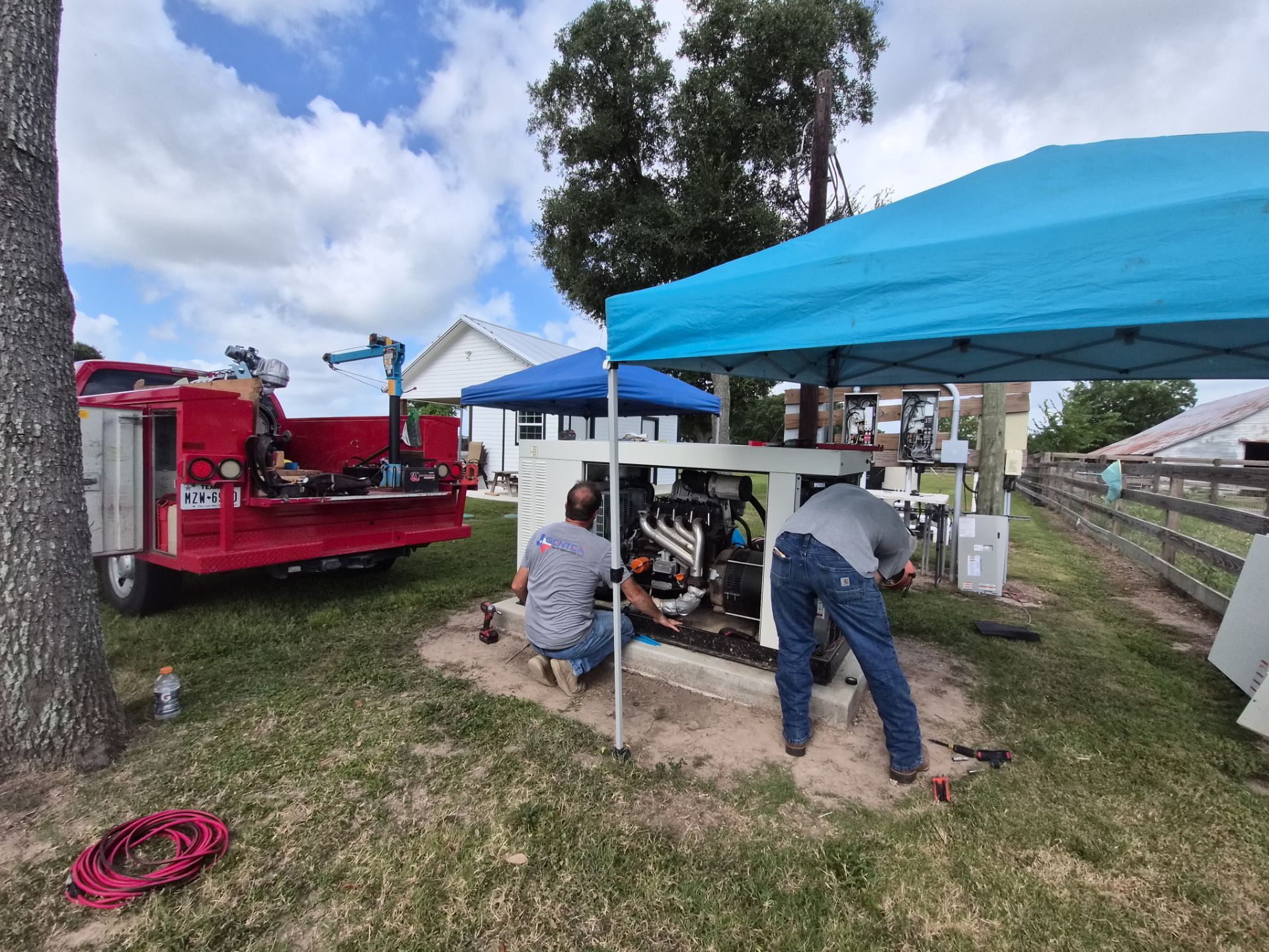Generac Liquid-Cooled Generator Engine & Radiator Replacement in Brookshire, Texas by GenTex Elite Services