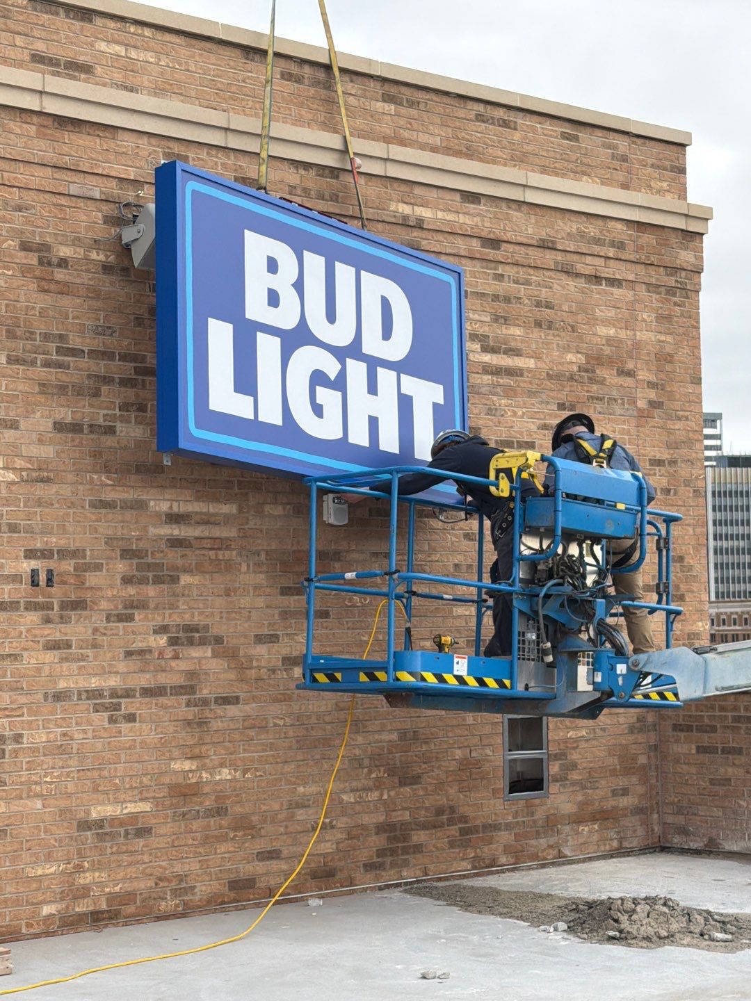 South Bend Stadium Event Building and Premium Suite Signage Installation by Hayes Design co