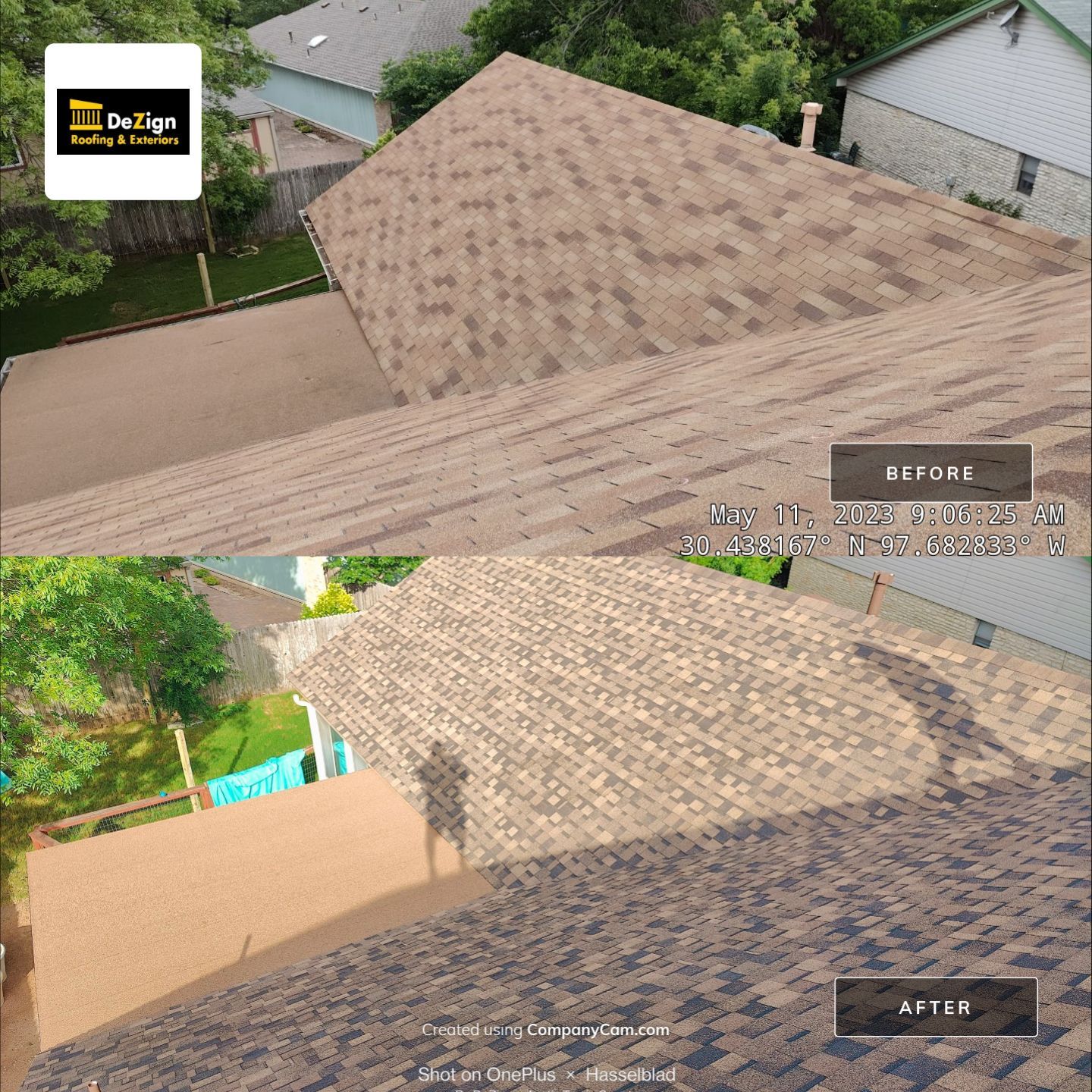 New Roof Installation Of IKO Dynasty Color Brownstone by DeZign Roofing & Exteriors