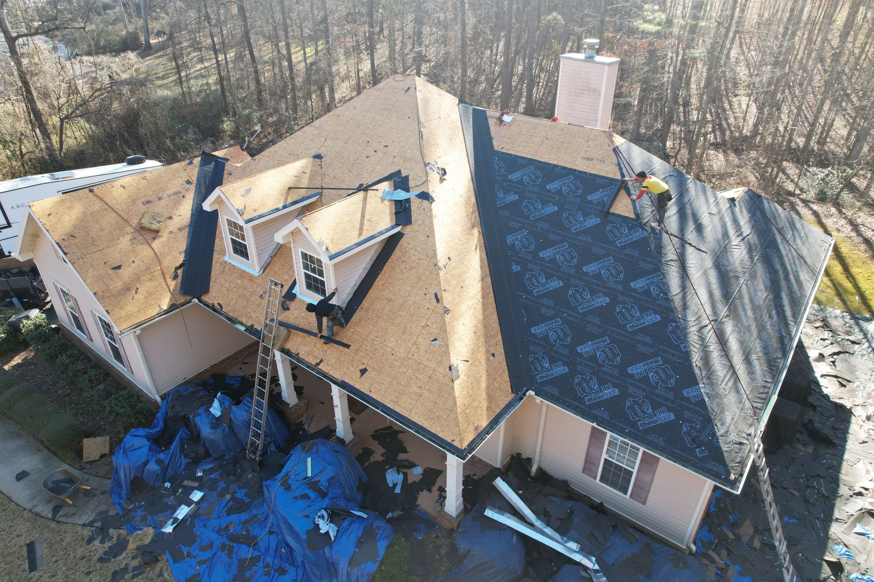 Residential Roofing Installation using Owens Corning by Inspector Roofing and Restoration