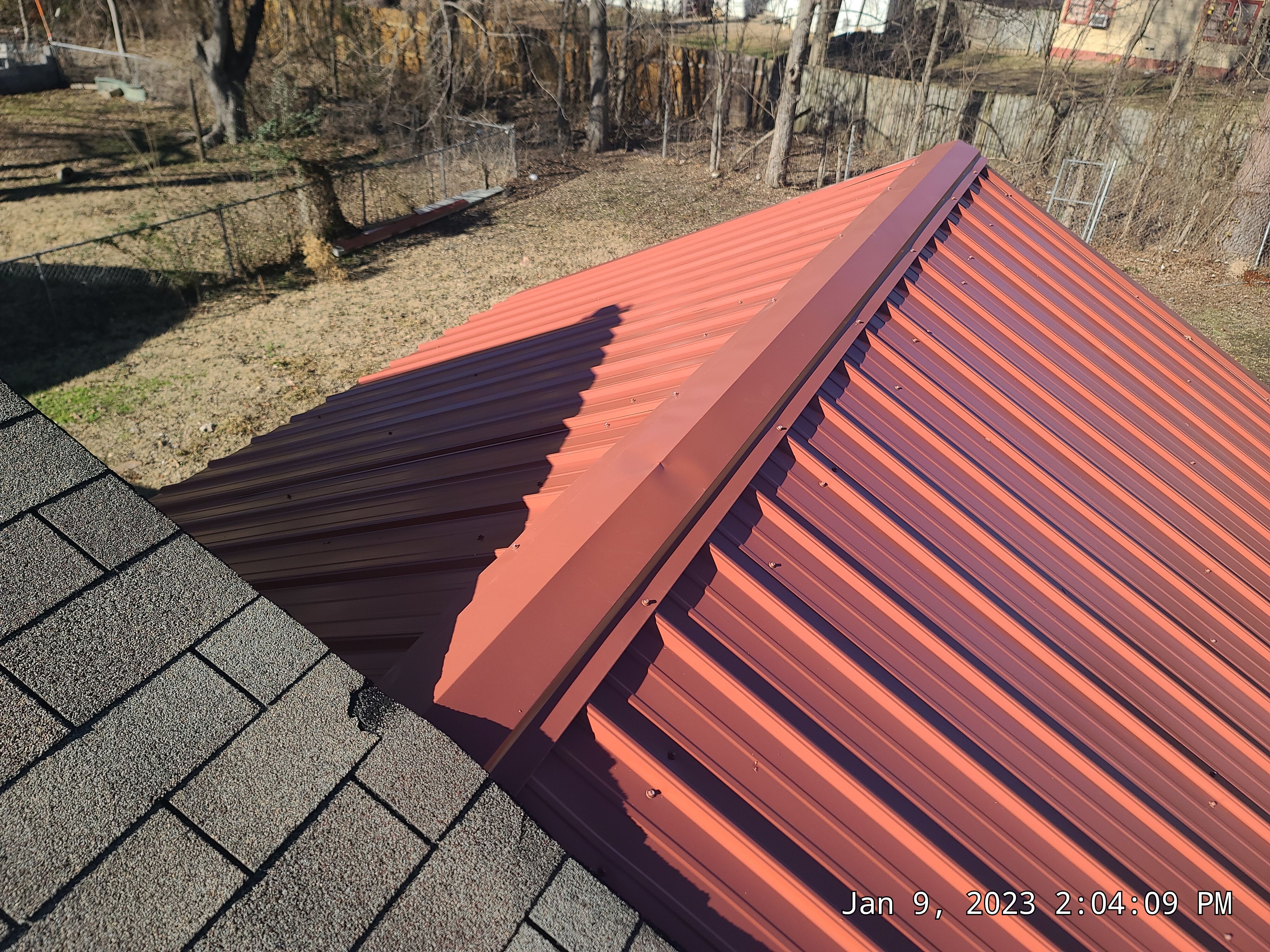 Residential Roofing Installation using 29 gauge metal by Hostetler Roofing