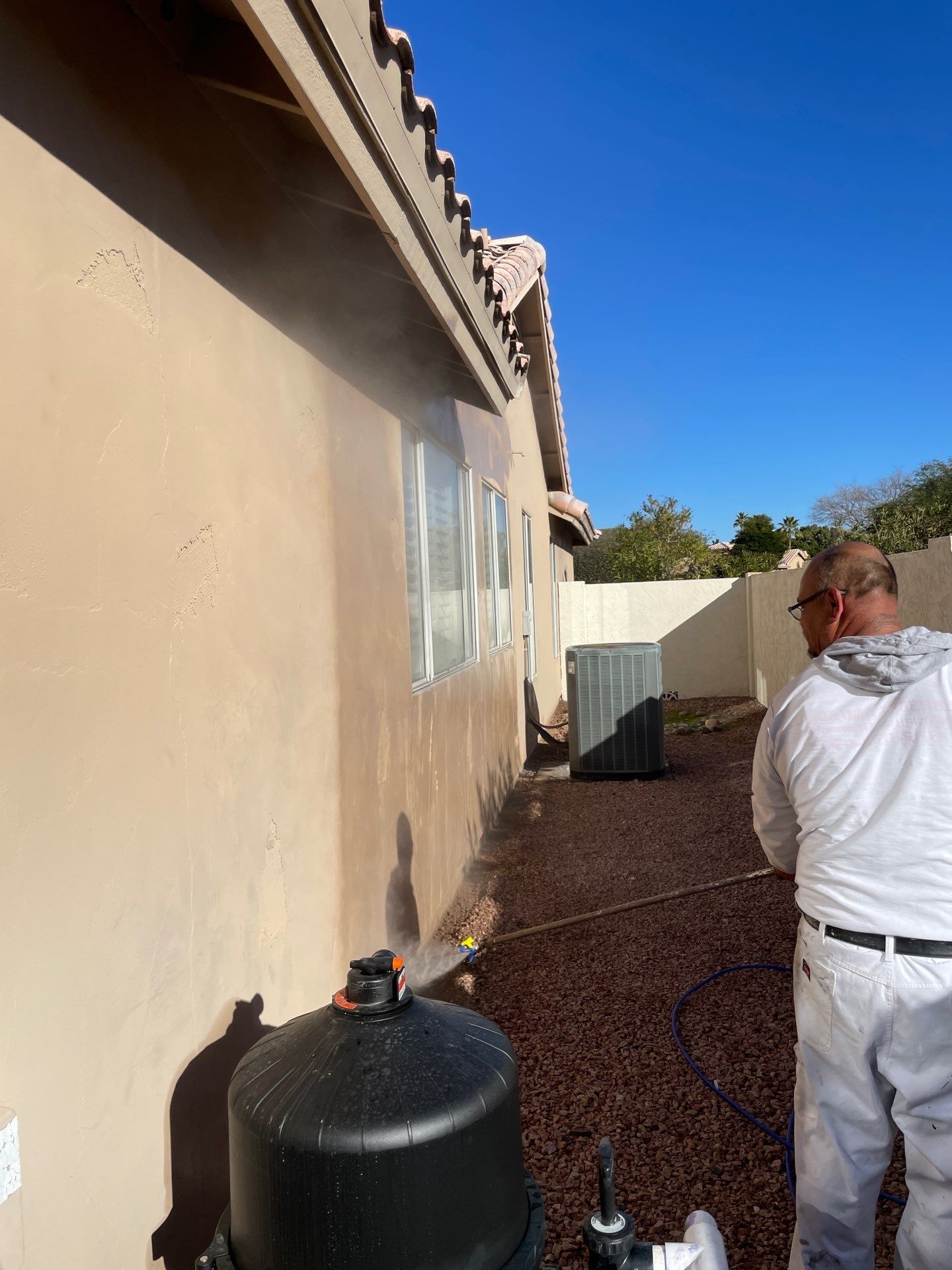 Gazzo - A Beautiful Home Exterior Transformation in Scottsdale, AZ with C&M Primer and Sherwin Williams Paints by Double G Painting Contractors, LLC