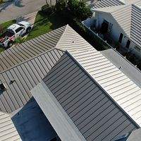 .032 Aluminum 1.5" Mechanical Seam Champagne  by Total Roofing System The Metal Roof Experts