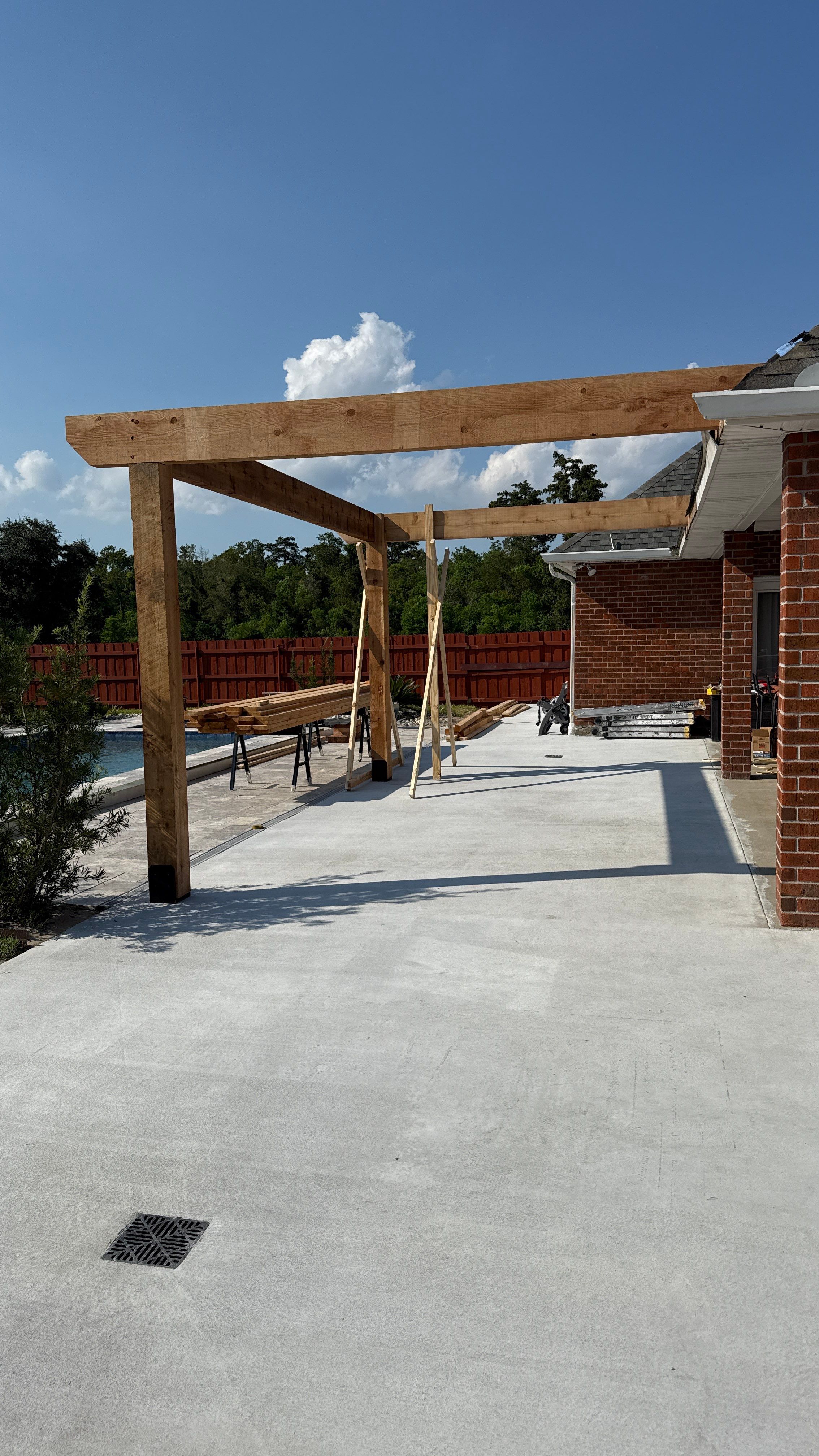 Cedar Patio Cover in Belle Chasse by HDS Contractors