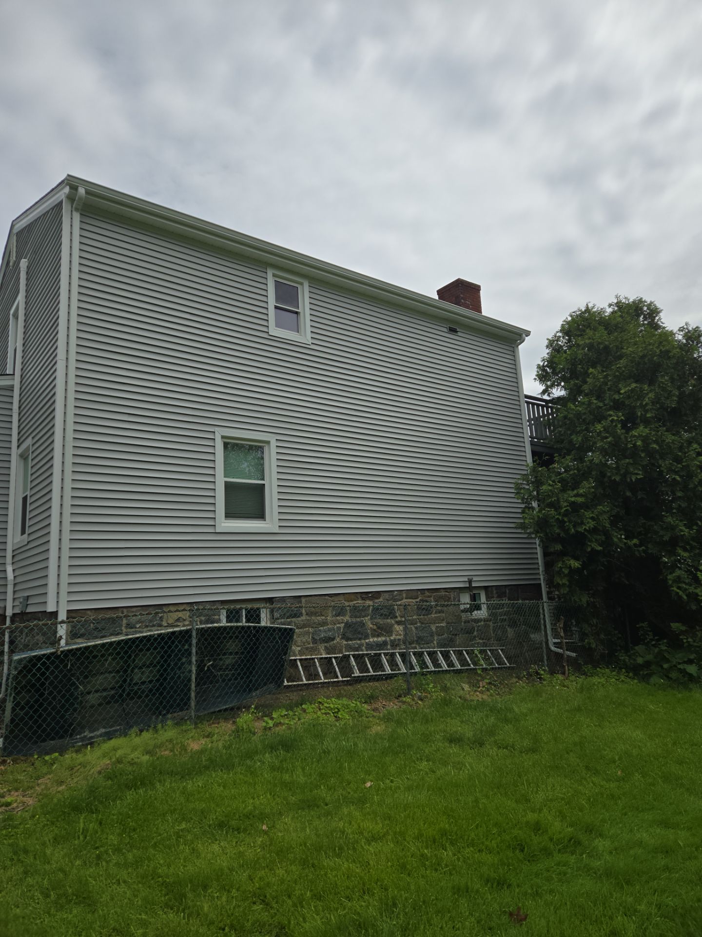 Siding Installation using Certainteed Cedar Impressions Straight Edge Perfection Shingles - D7 - Sterling Gray by A Plus Exterior