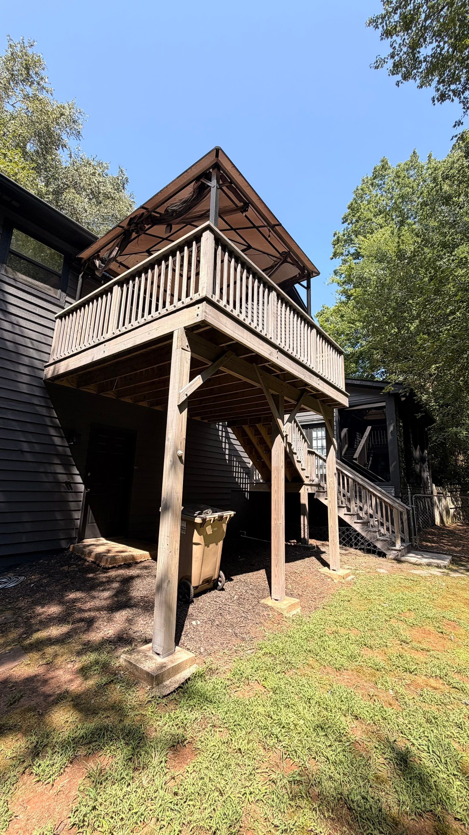 Dark Grey Exterior Painting and Front Door Refresh in Marietta by Swift Home Renovations