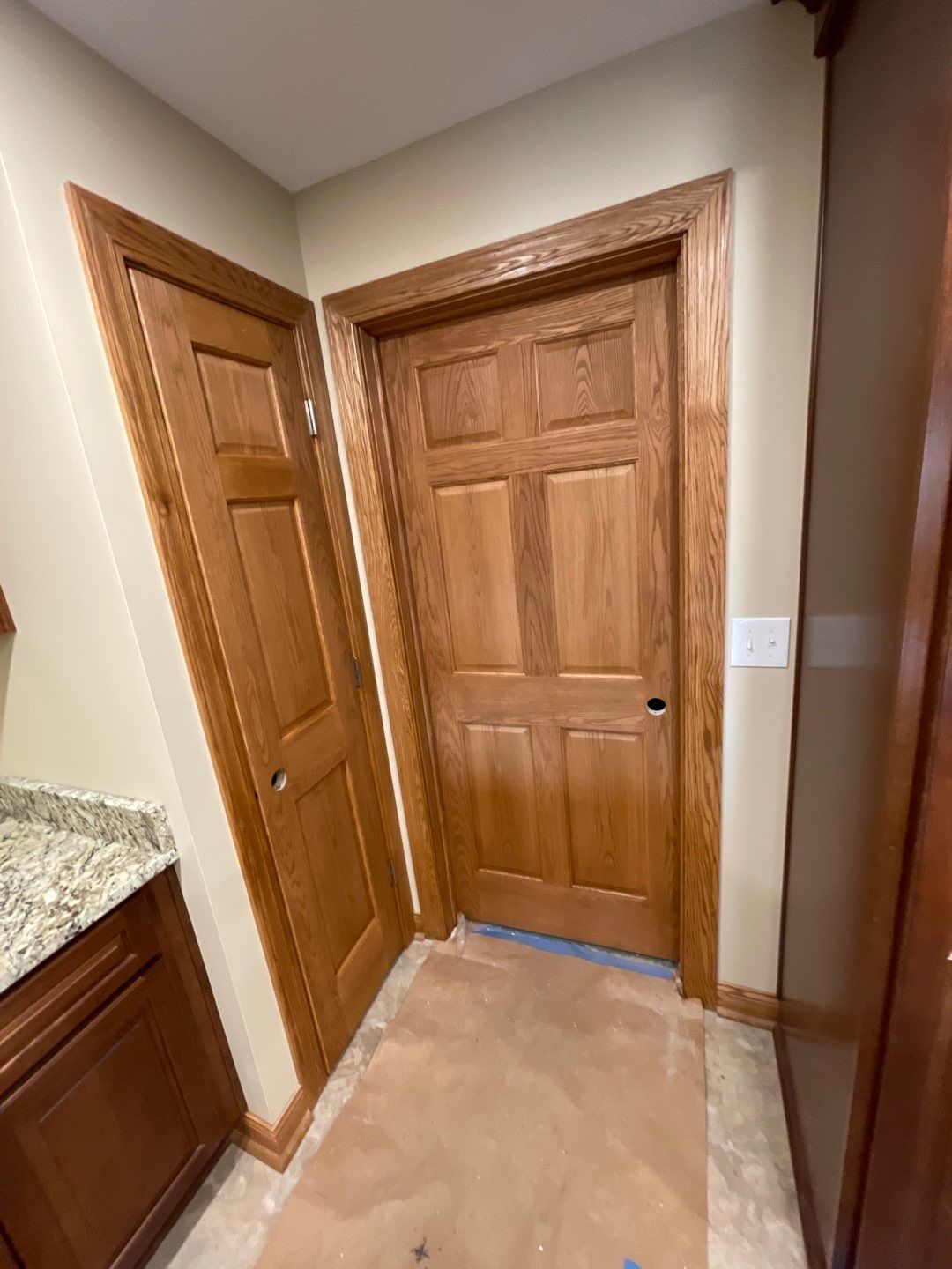 Door Staining using Minwax Stain by Callaway Contracting LLC