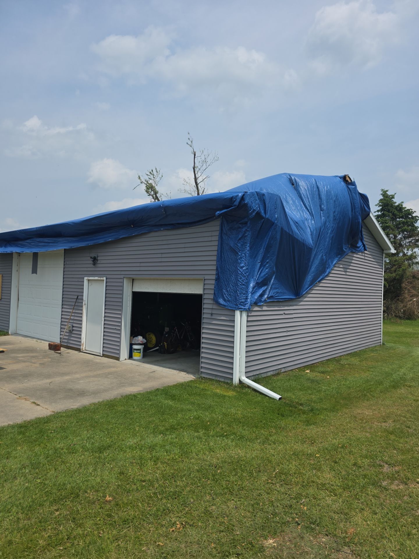 Storm Damage Repair on Barn. by 42 North Construction, LLC.