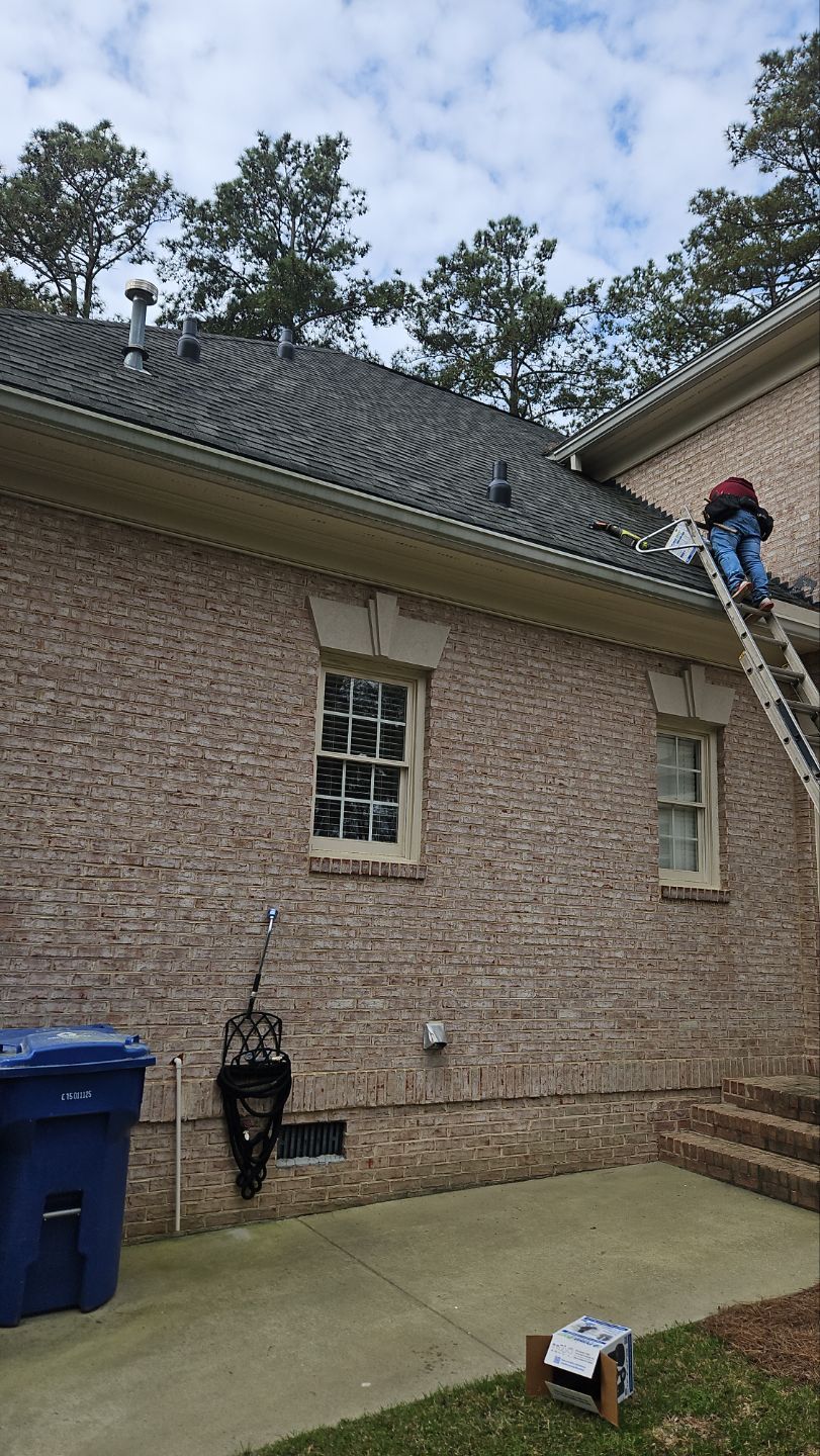 Roof Repair with PermaBoots, Gutter Installation, Cleaning, using 6" Seamless Gutters and Leaf Filter Guards by Indigo State Roofing