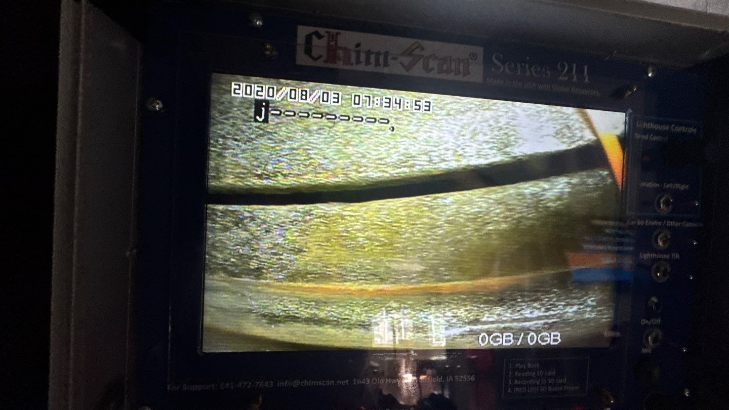 Chimney cleaning found to be with a damaged flue pipe by Hygienic Air, Inc