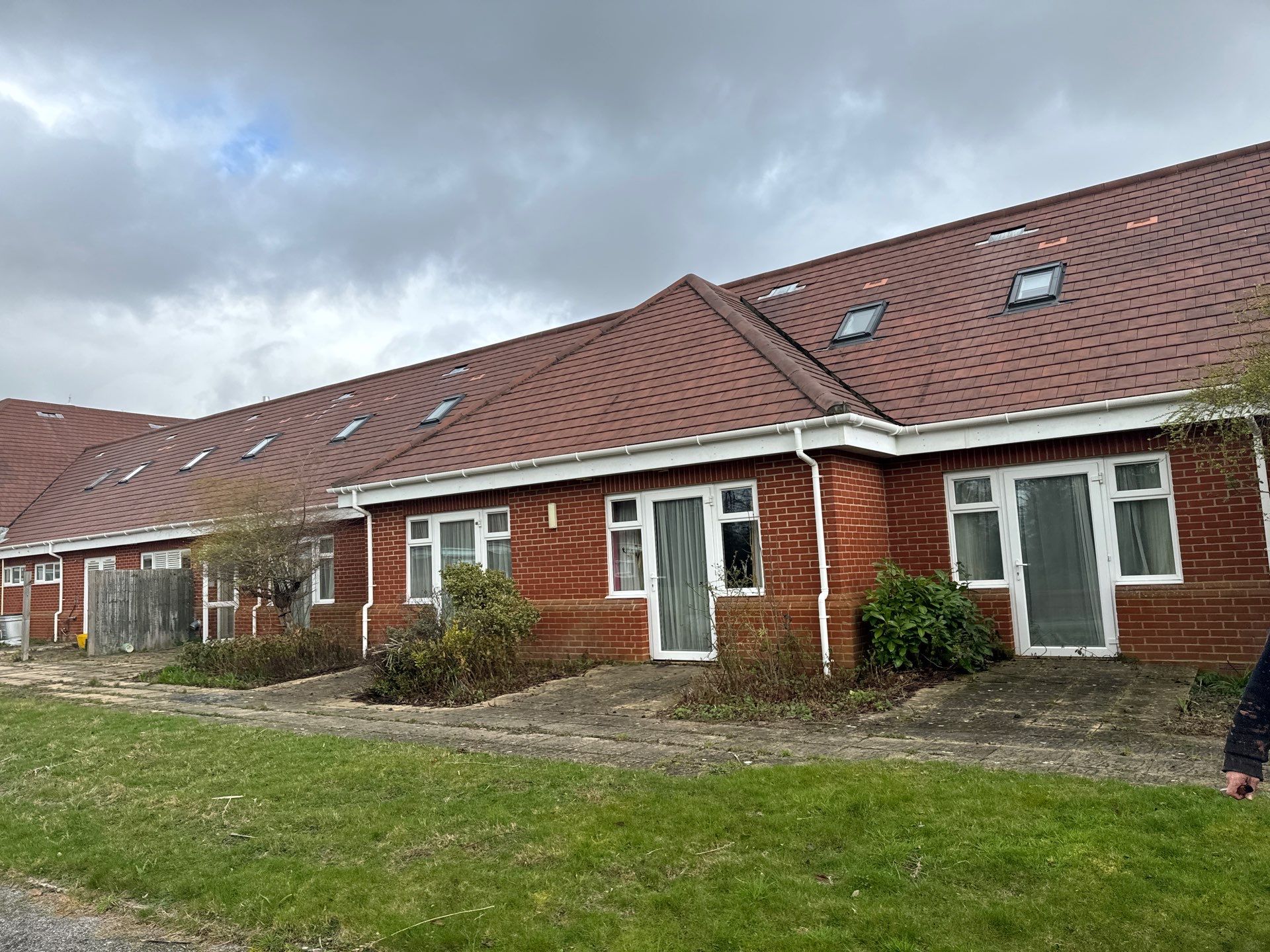 Large Care Home Roof Clean using Mosmatic FSC and Biocide by Ges Exterior Cleaning ltd