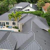 24ga 1.5" Mechanical Seam Dark Bronze by Total Roofing System The Metal Roof Experts