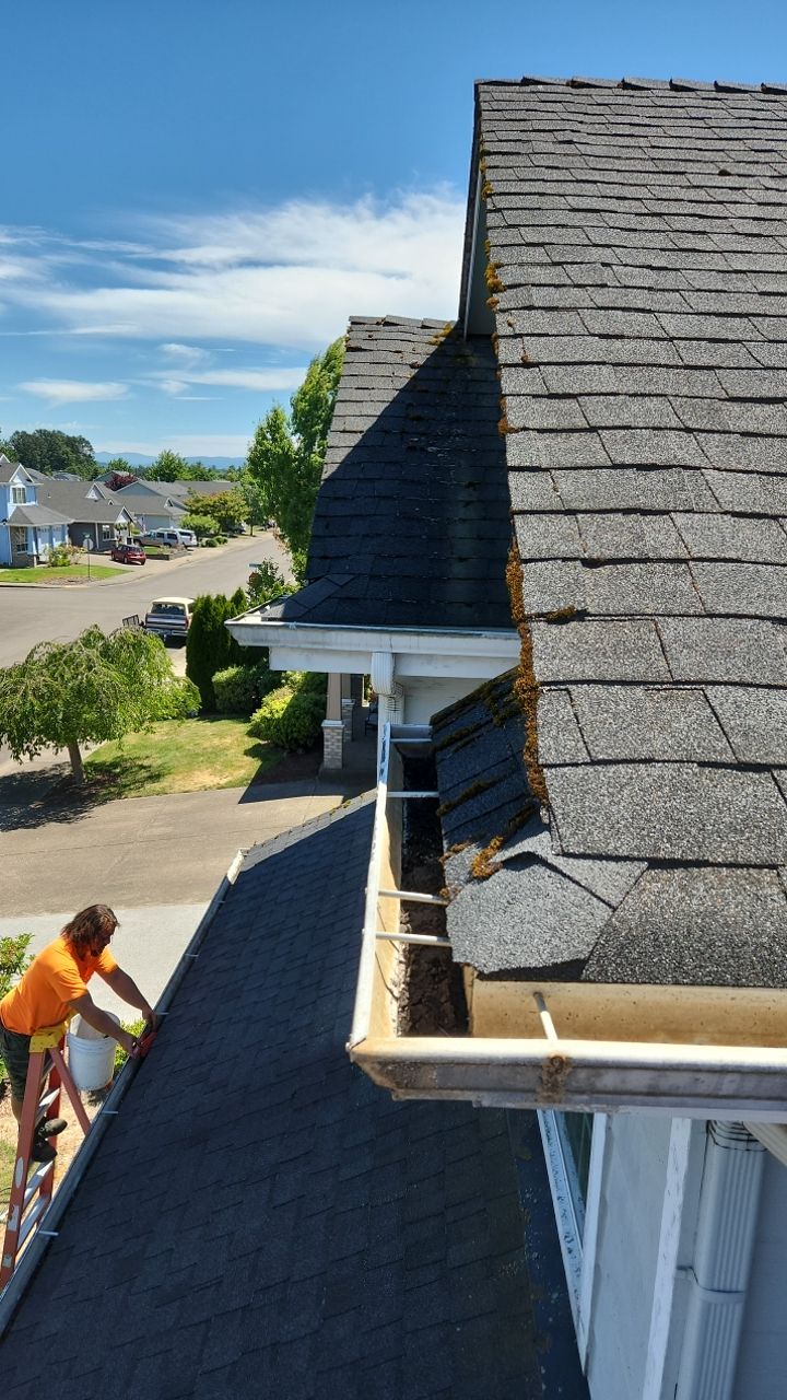 Interior and Exterior gutter clean and Roof Wash by Willamette Outdoor Wash LLC