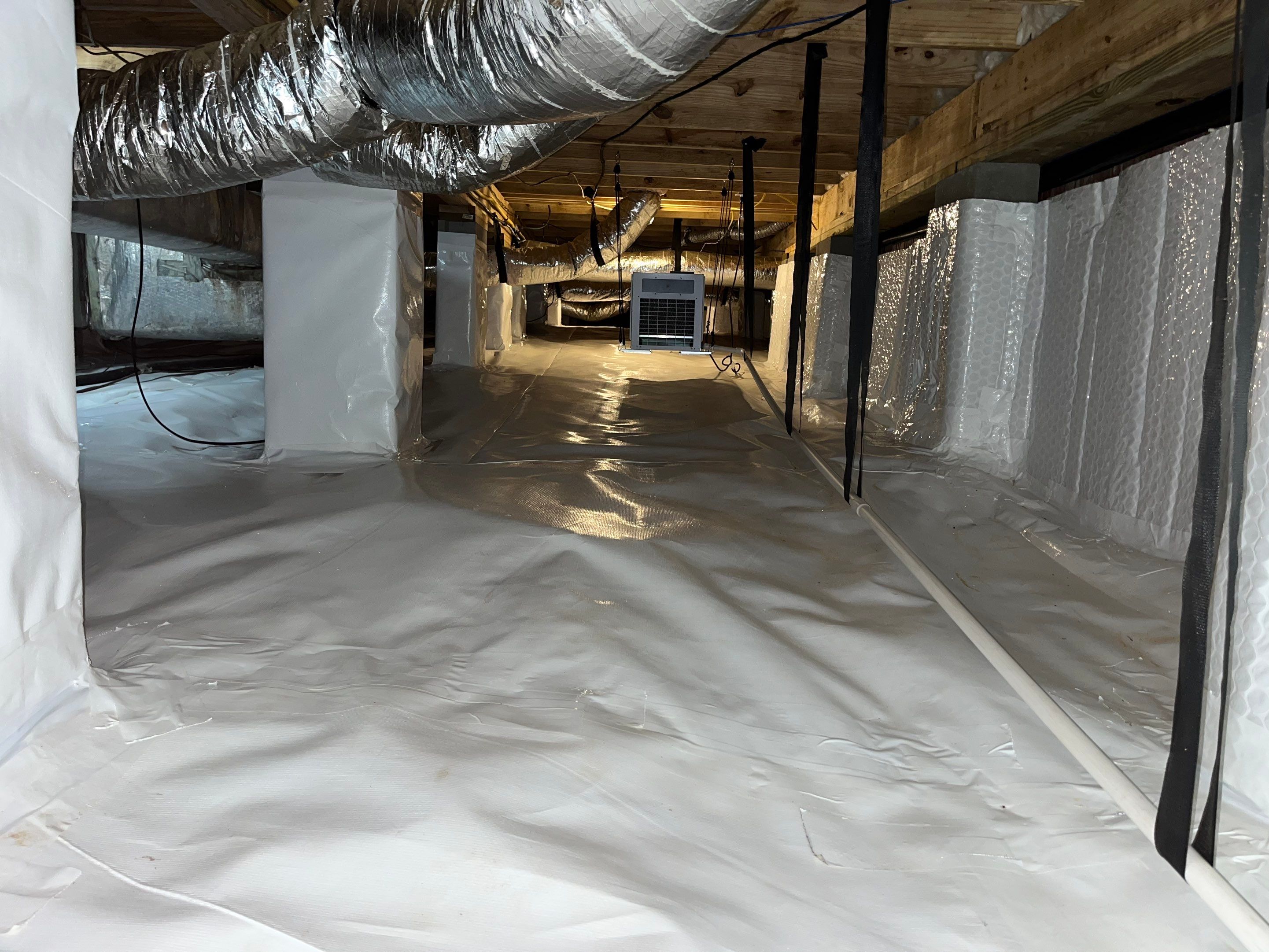 Impact Choice Encapsulation with French Drain, Mold Removal, and Crawlspace Door by Impact Crawlspace