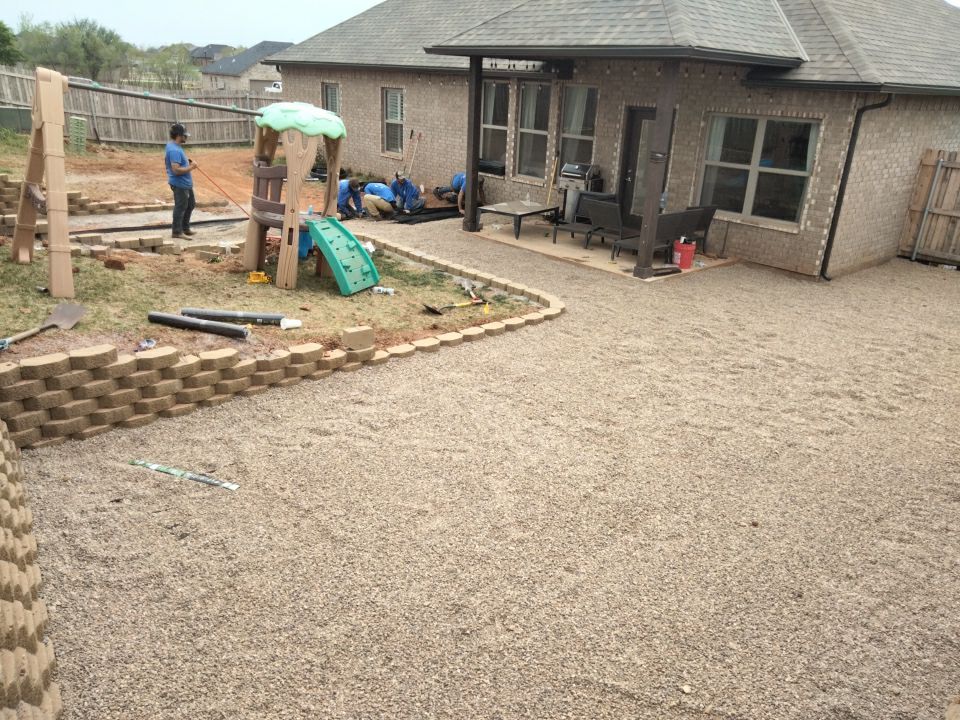 Retaining wall / Playground by Clays Services Inc