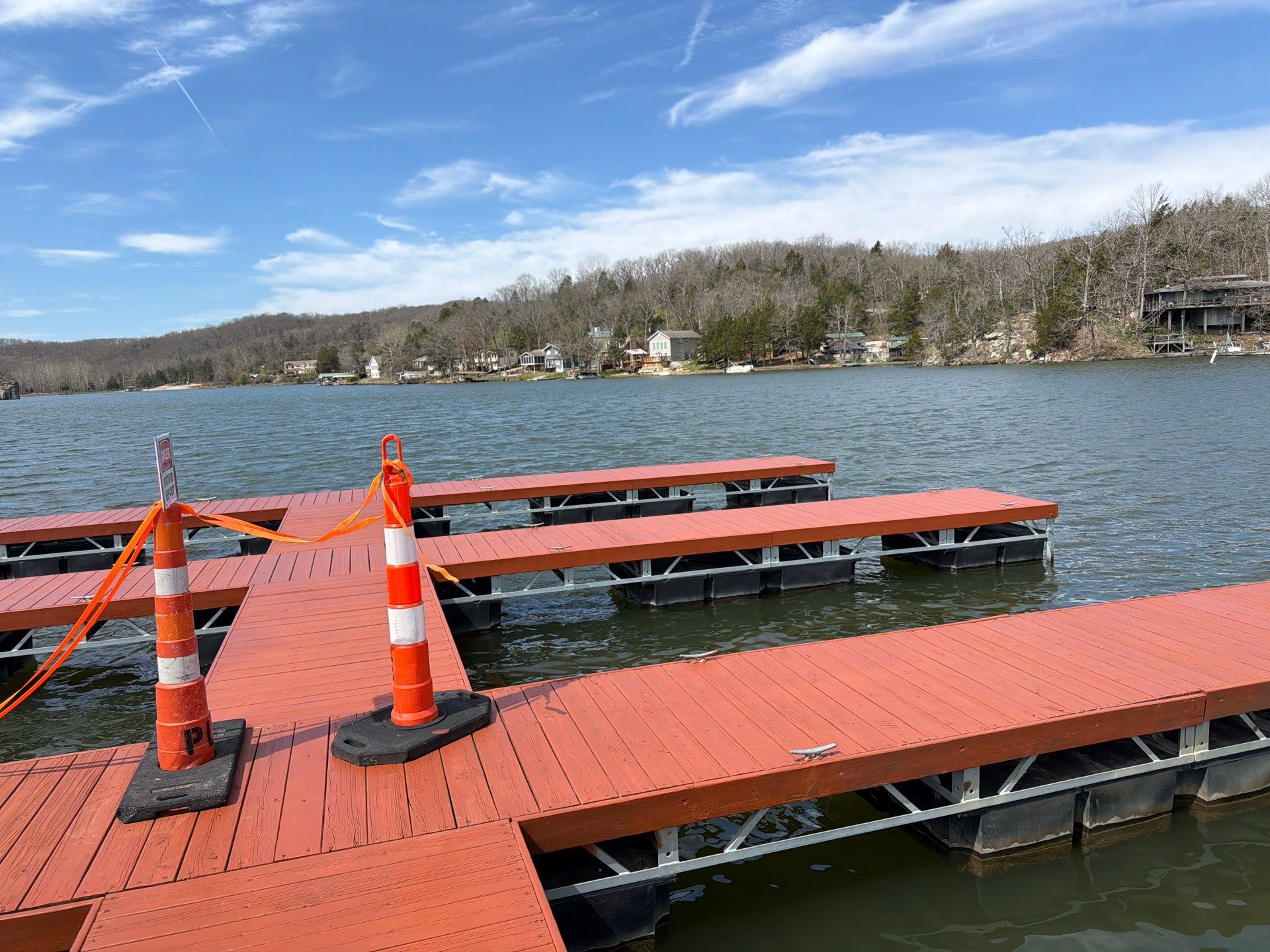 Floating Boat Dock Board Replacement and Staining in New Florence by Acute Roofing And Exteriors