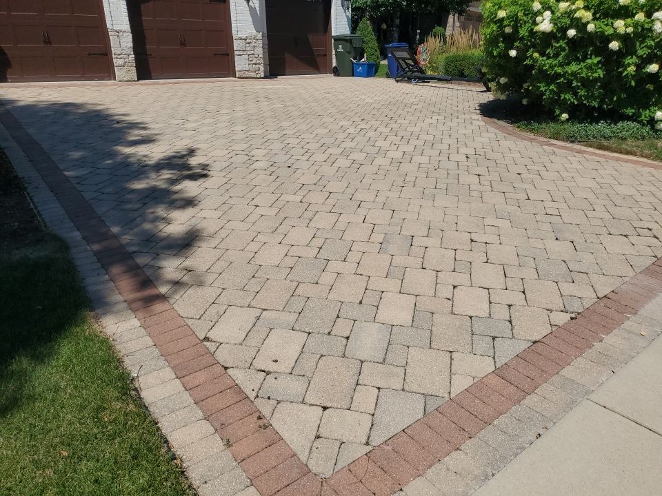 Brick paver clean, sand and seal.  using Surebond SB-1300 by Northern Power Washing LLC.