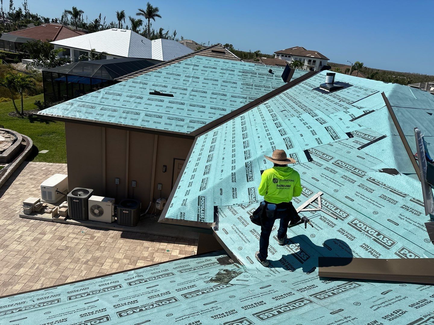 Residential Roofing Installation using Standing Seam Metal Roof in Cape Coral, FL by International Roofing