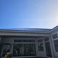 24ga 1.5" Mechanical Seam Matte Black by Total Roofing System The Metal Roof Experts