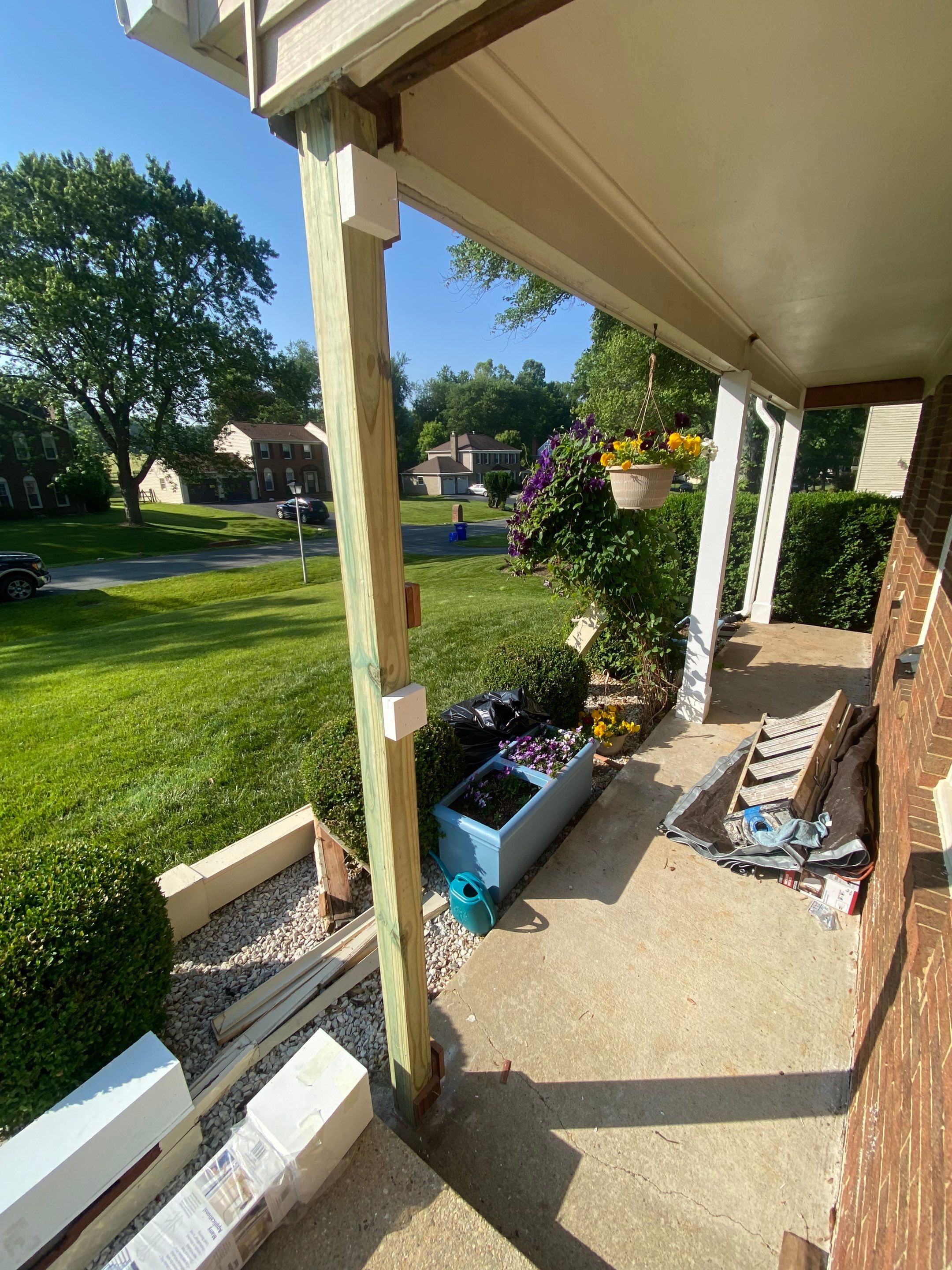 New Bilco doors to basement & new front porch posts by The Smet Companies, LLC