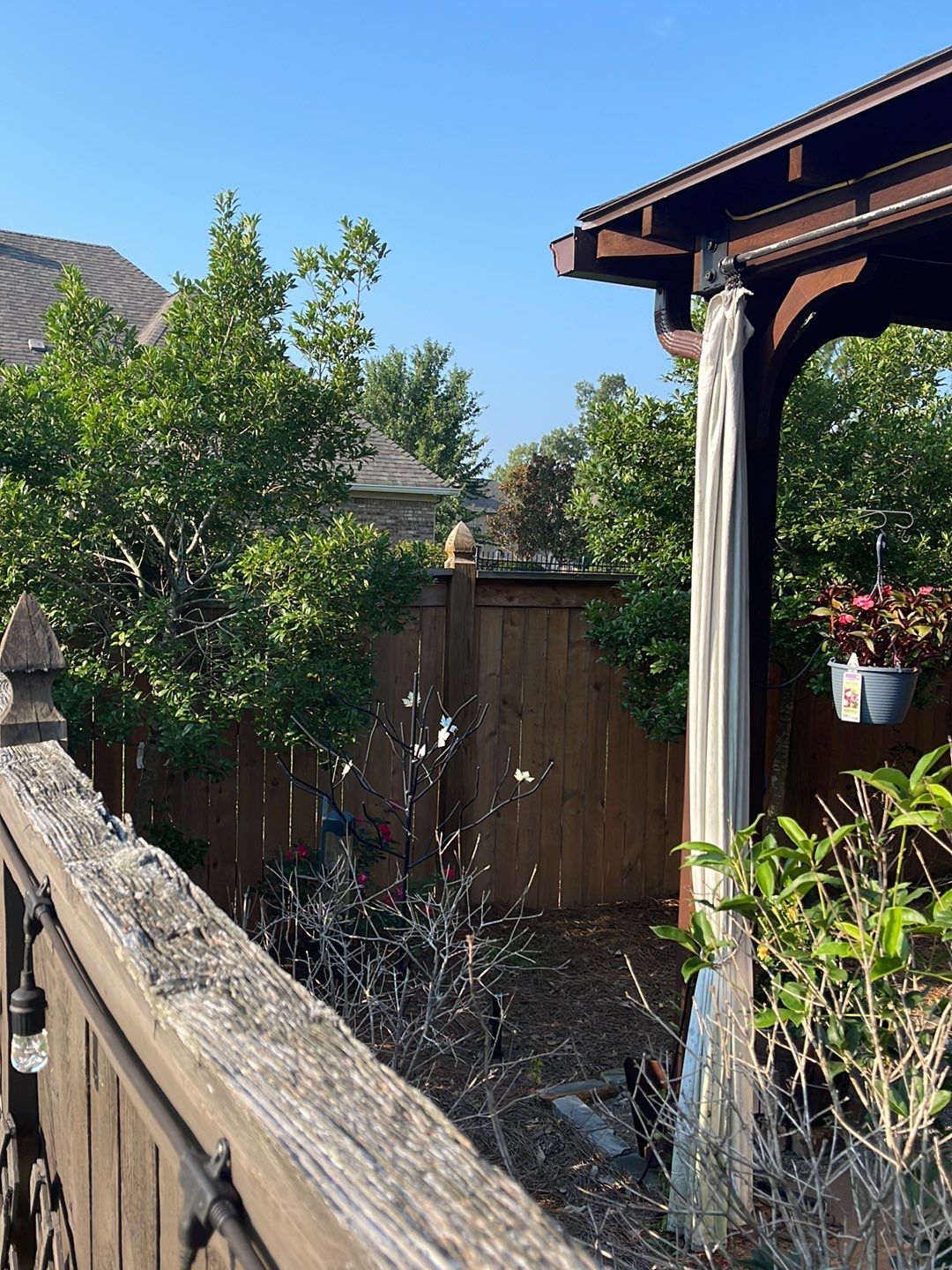 6ft Treated Pine Good Neighbor Fence 6x6 French Gothic Posts by Roberson Construction LLC